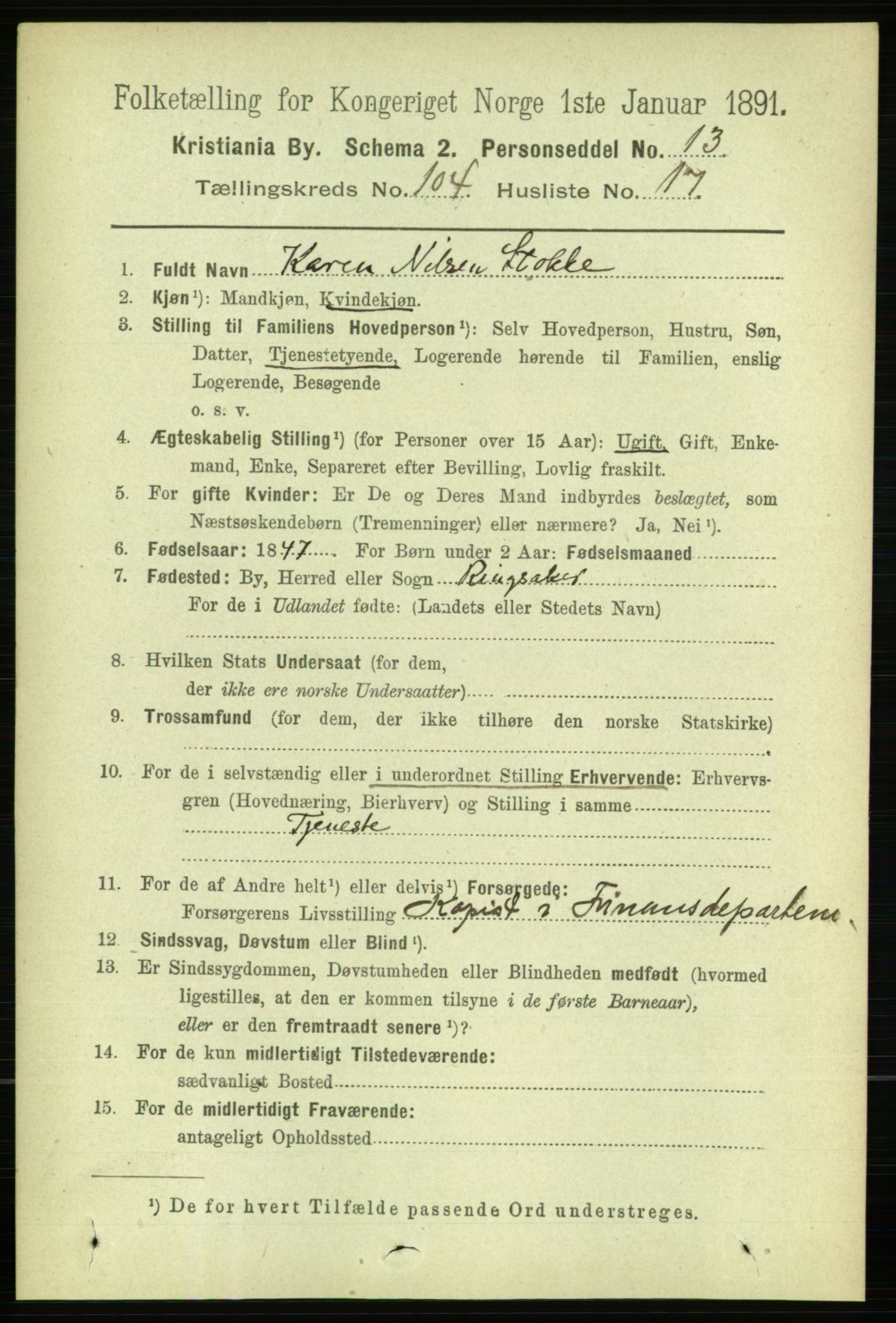 RA, 1891 census for 0301 Kristiania, 1891, p. 52555