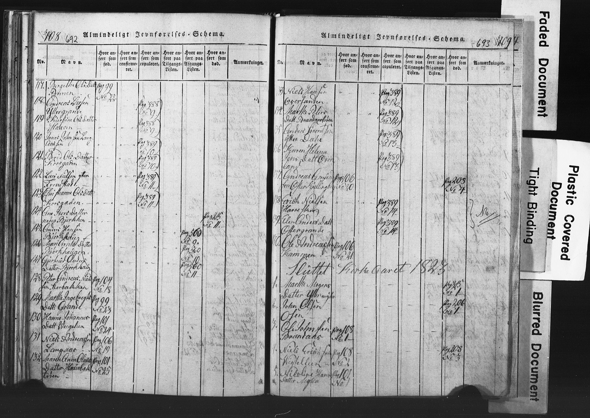 Ministerialprotokoller, klokkerbøker og fødselsregistre - Nord-Trøndelag, AV/SAT-A-1458/701/L0017: Parish register (copy) no. 701C01, 1817-1825, p. 692-693