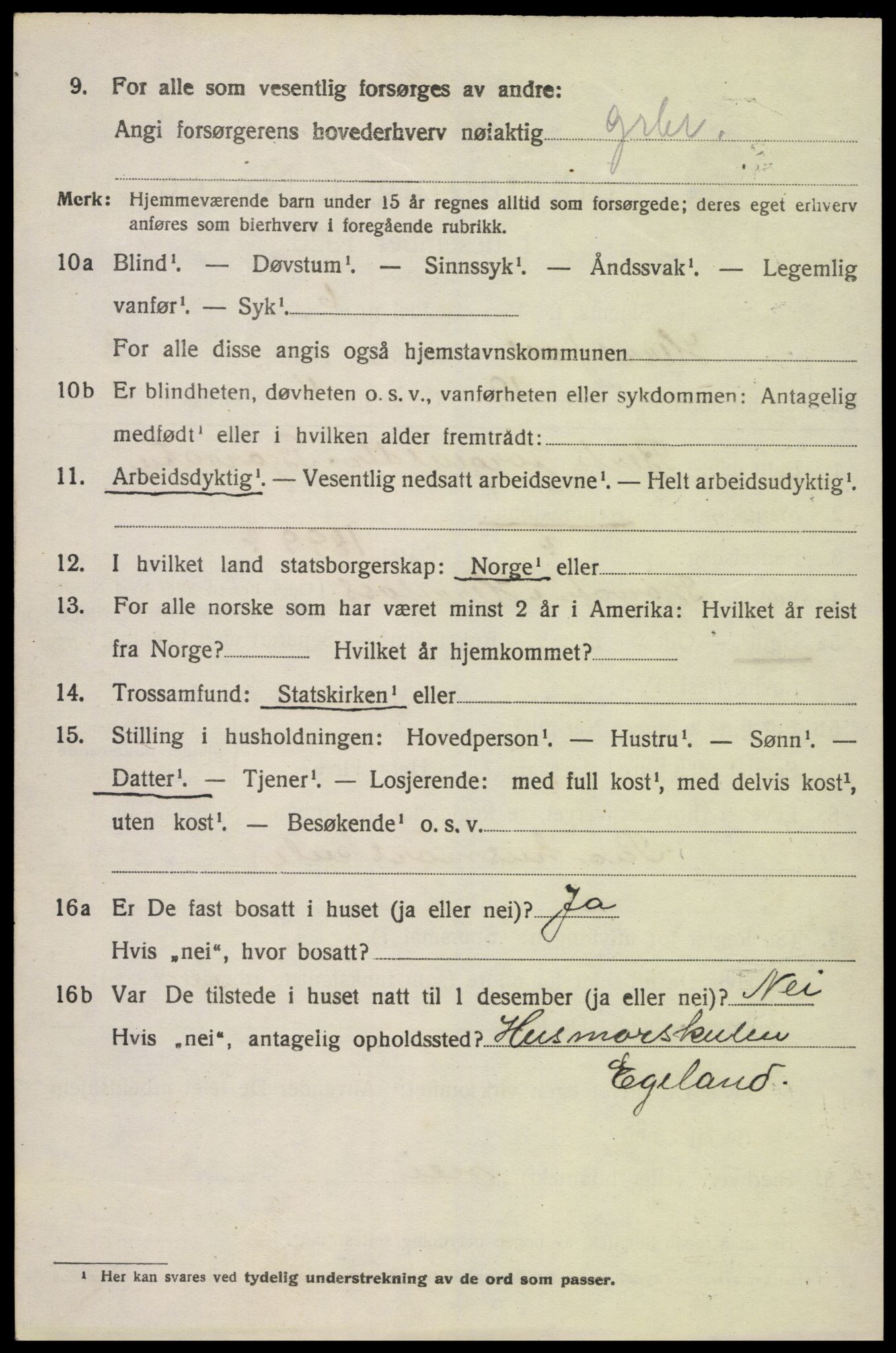 SAK, 1920 census for Herefoss, 1920, p. 777