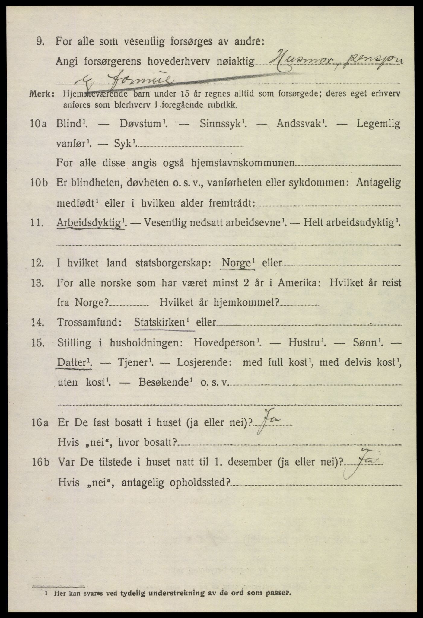 SAK, 1920 census for Evje, 1920, p. 1575