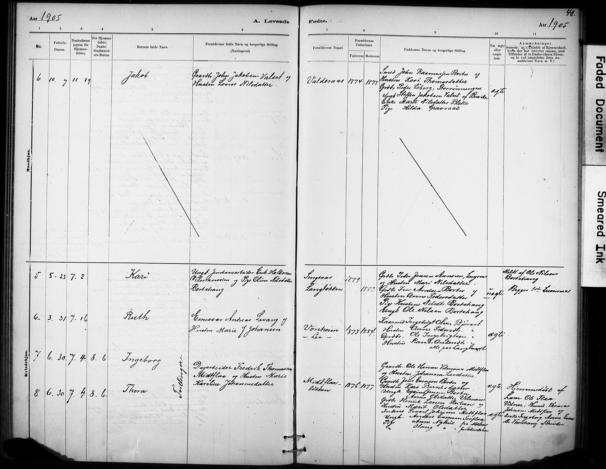 Ministerialprotokoller, klokkerbøker og fødselsregistre - Sør-Trøndelag, AV/SAT-A-1456/693/L1119: Parish register (official) no. 693A01, 1887-1905, p. 40