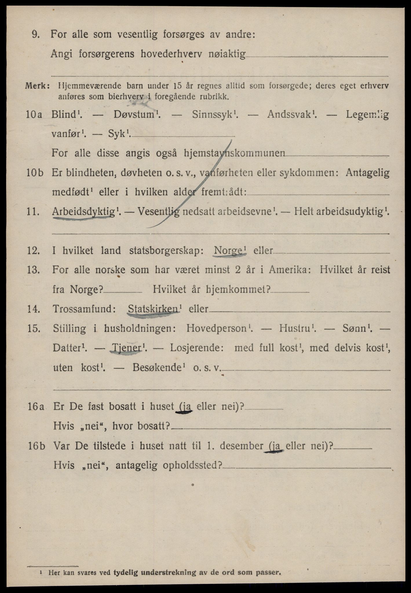 SAT, 1920 census for Tingvoll, 1920, p. 6603