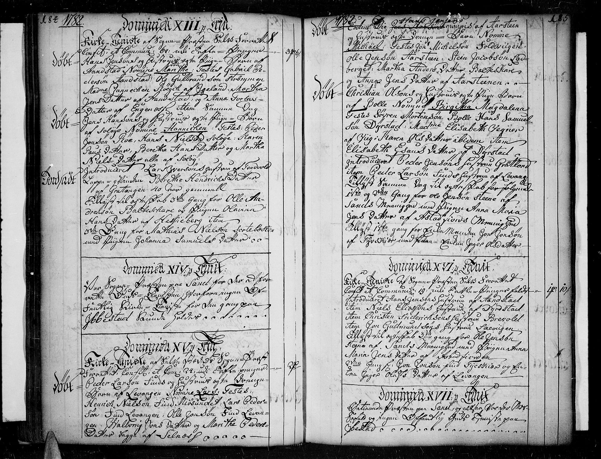 Ibestad sokneprestembete, AV/SATØ-S-0077/H/Ha/Haa/L0003kirke: Parish register (official) no. 3, 1776-1801, p. 184-185