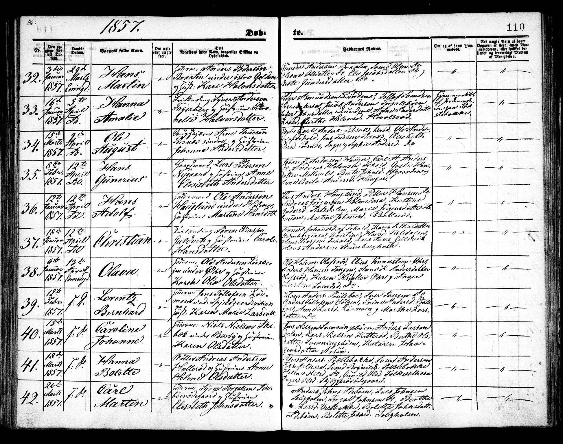 Idd prestekontor Kirkebøker, SAO/A-10911/F/Fc/L0004a: Parish register (official) no. III 4A, 1848-1860, p. 119