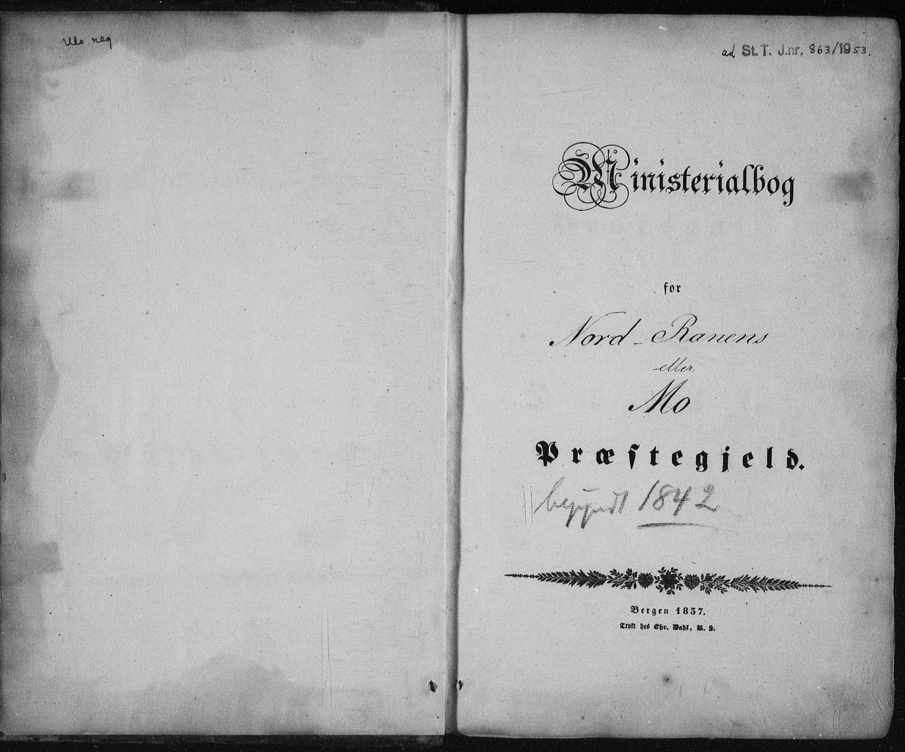 Ministerialprotokoller, klokkerbøker og fødselsregistre - Nordland, SAT/A-1459/827/L0391: Parish register (official) no. 827A03, 1842-1852