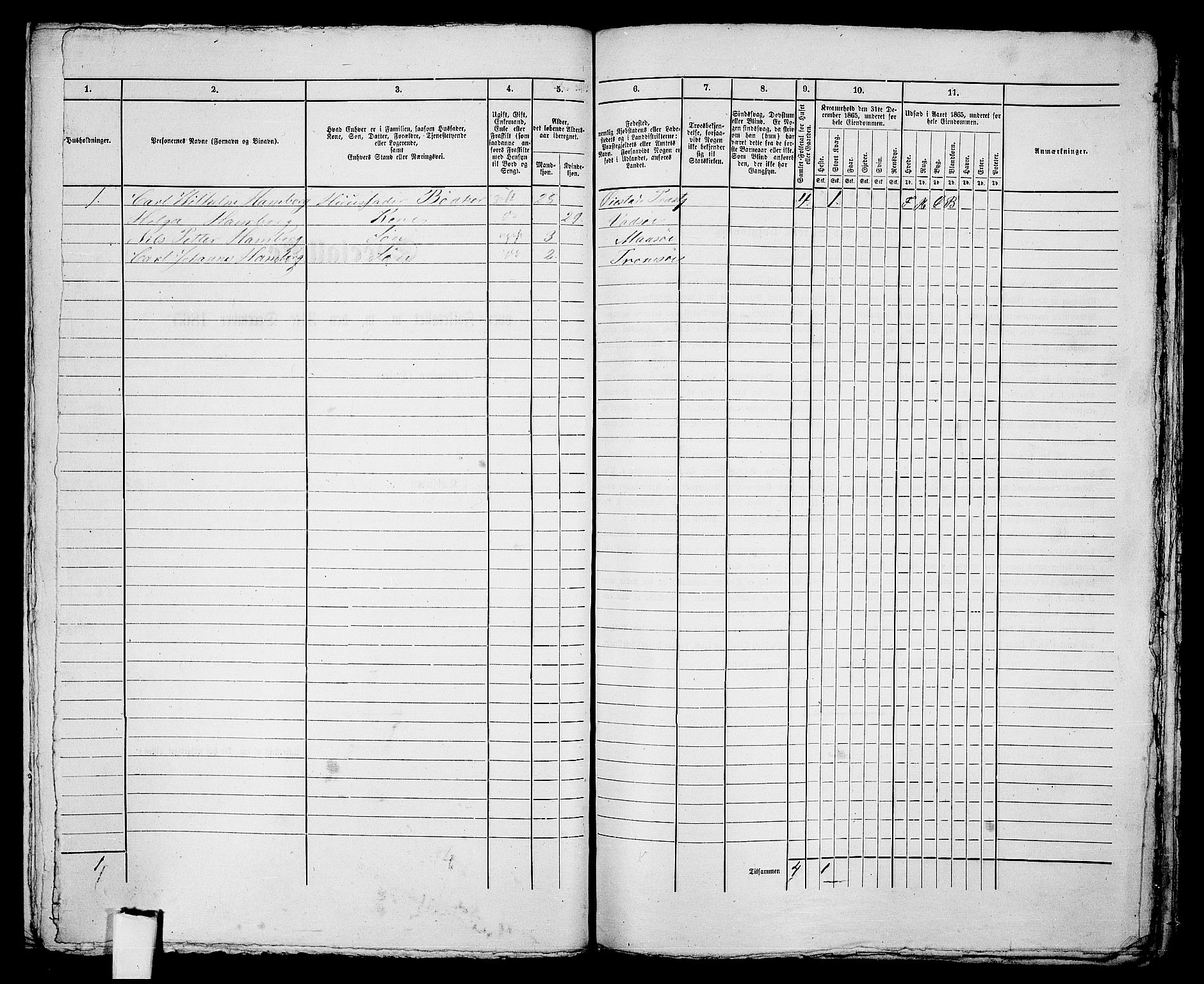 RA, 1865 census for Vardø/Vardø, 1865, p. 131