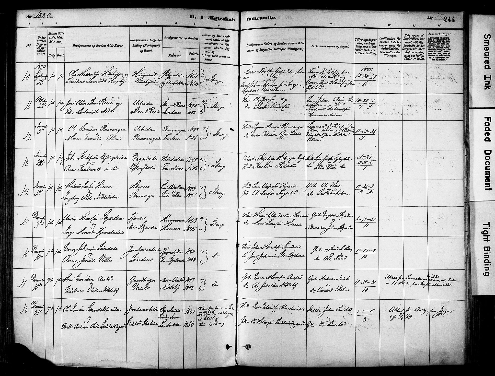 Stange prestekontor, AV/SAH-PREST-002/K/L0017: Parish register (official) no. 17, 1880-1893, p. 244