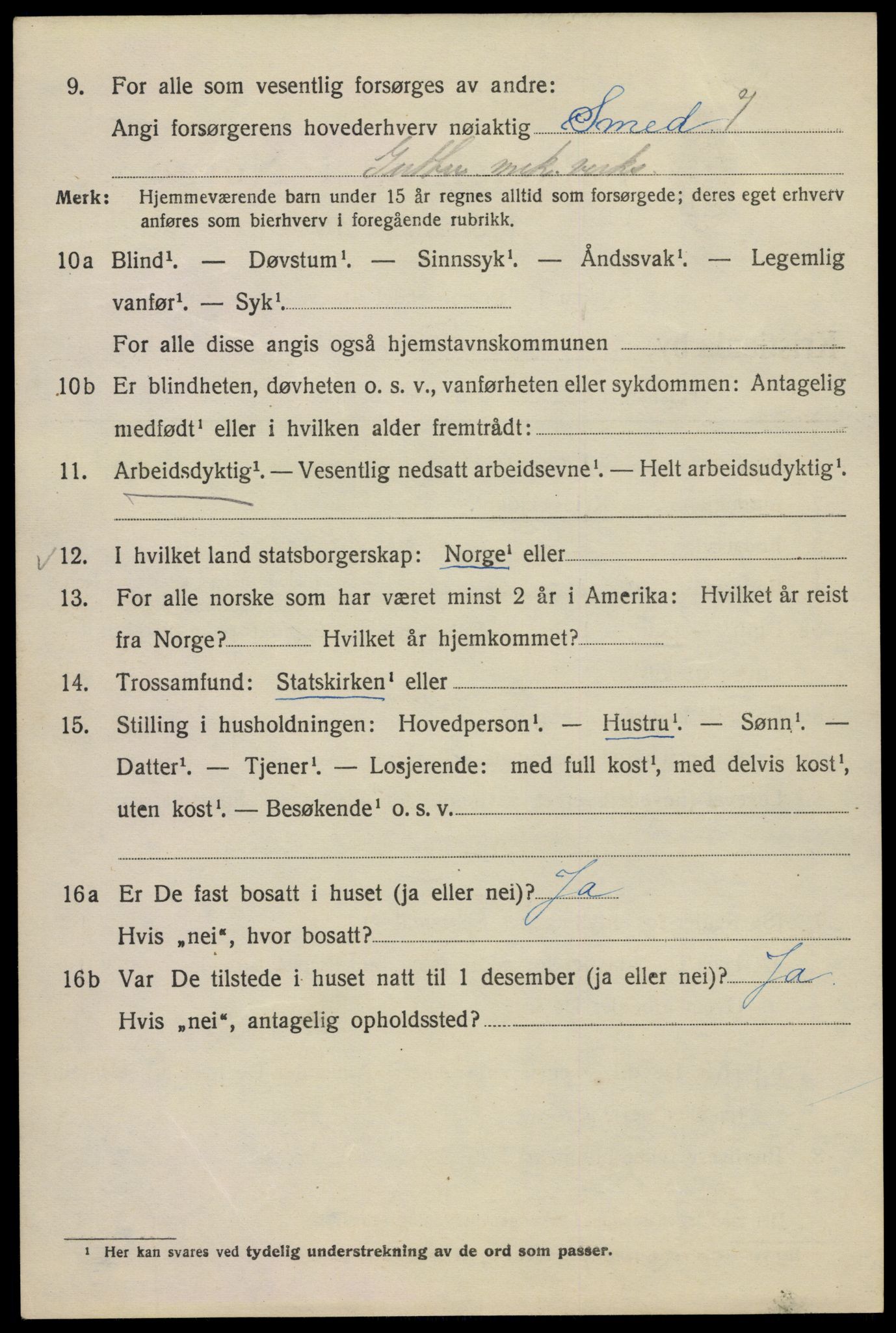 SAO, 1920 census for Kristiania, 1920, p. 276134