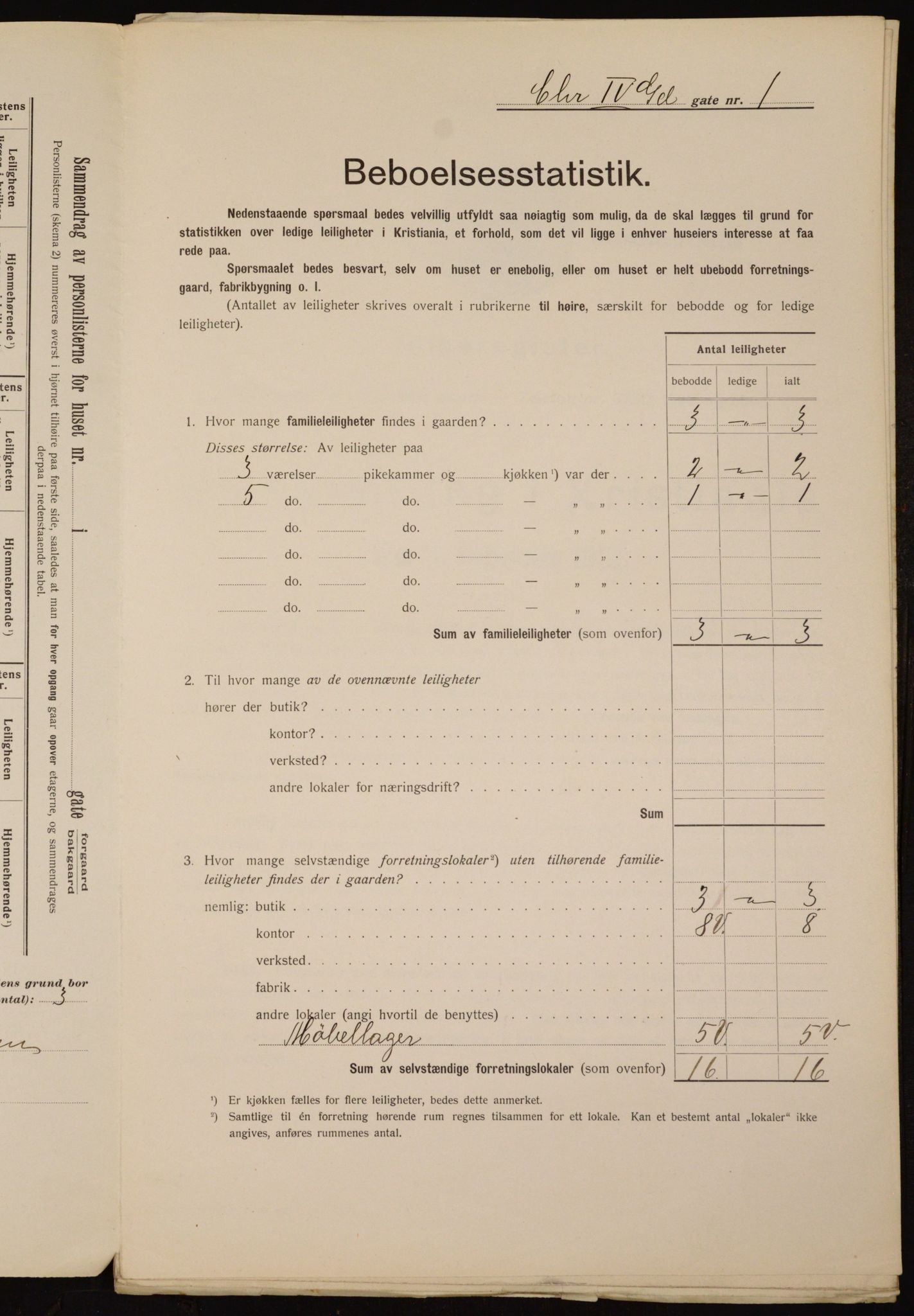 OBA, Municipal Census 1912 for Kristiania, 1912, p. 54377