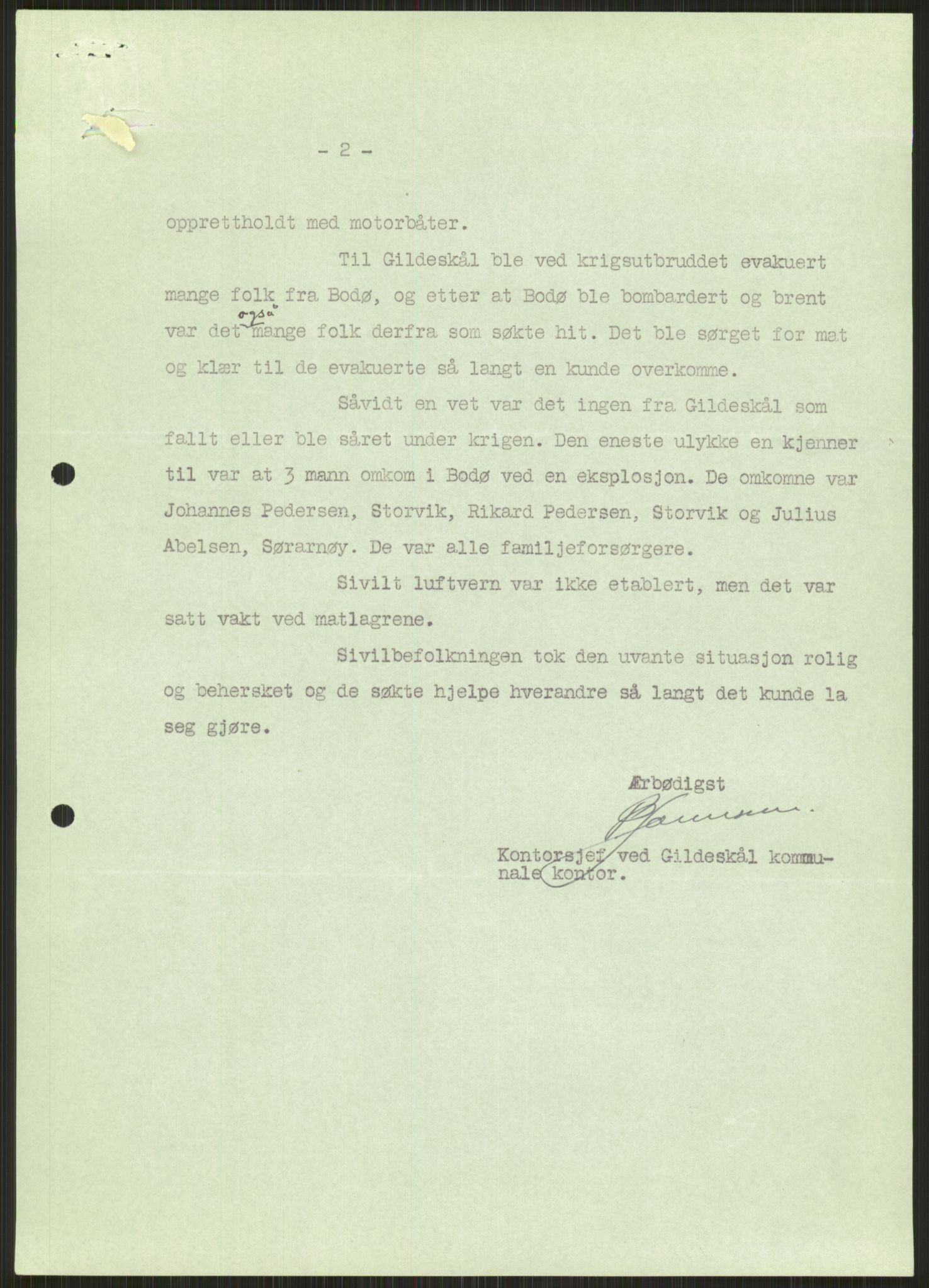 Forsvaret, Forsvarets krigshistoriske avdeling, AV/RA-RAFA-2017/Y/Ya/L0017: II-C-11-31 - Fylkesmenn.  Rapporter om krigsbegivenhetene 1940., 1940, p. 146