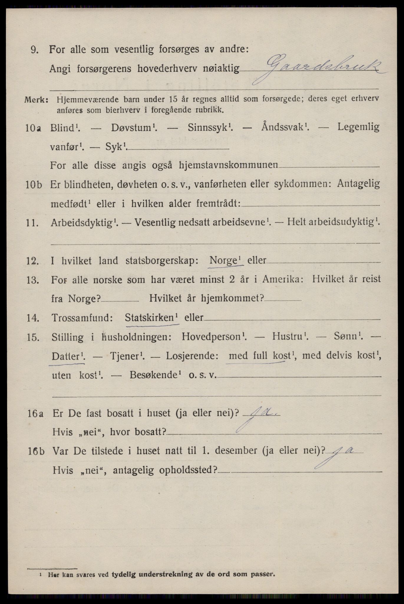 SAST, 1920 census for Skudenes, 1920, p. 3387