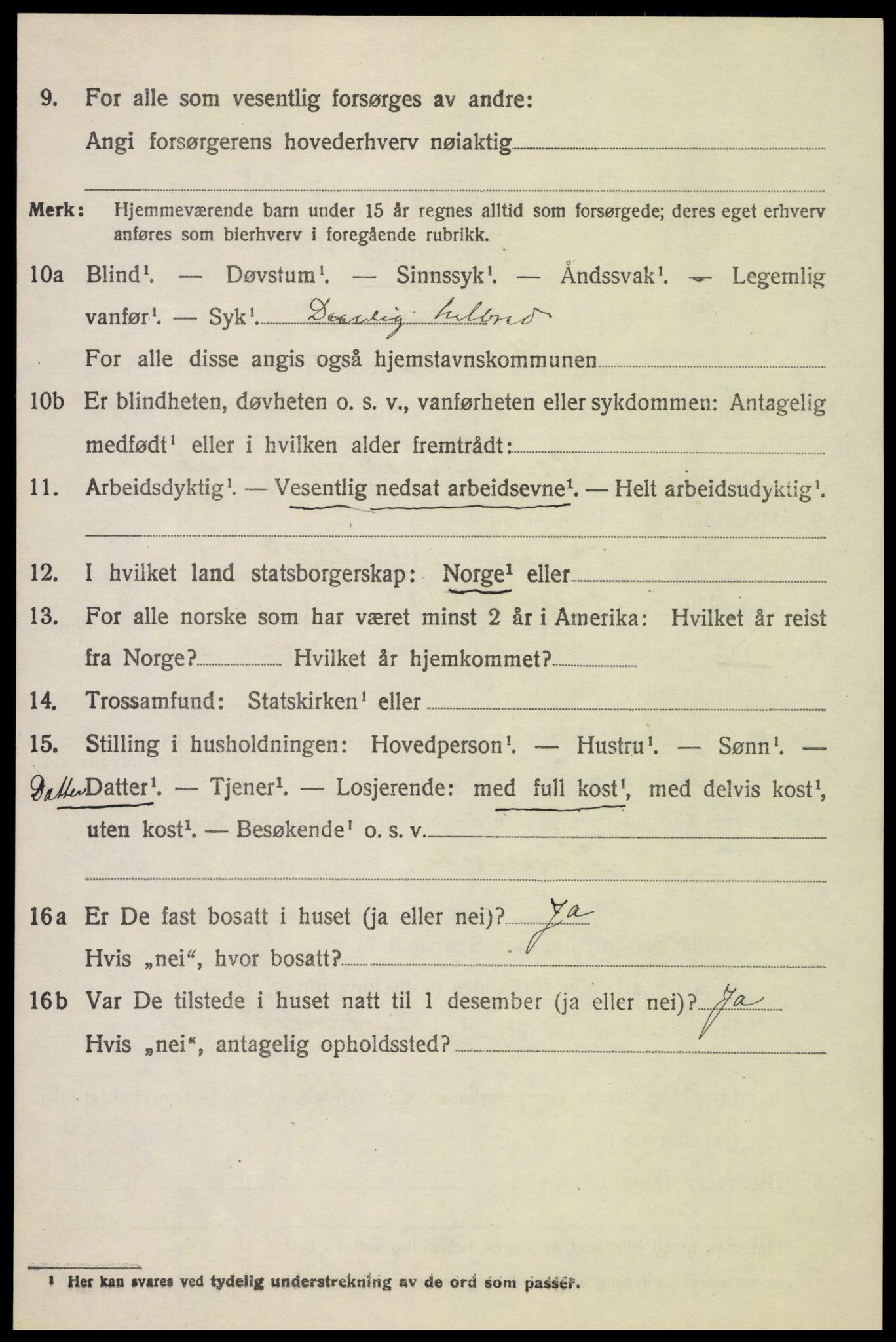 SAH, 1920 census for Kolbu, 1920, p. 4439