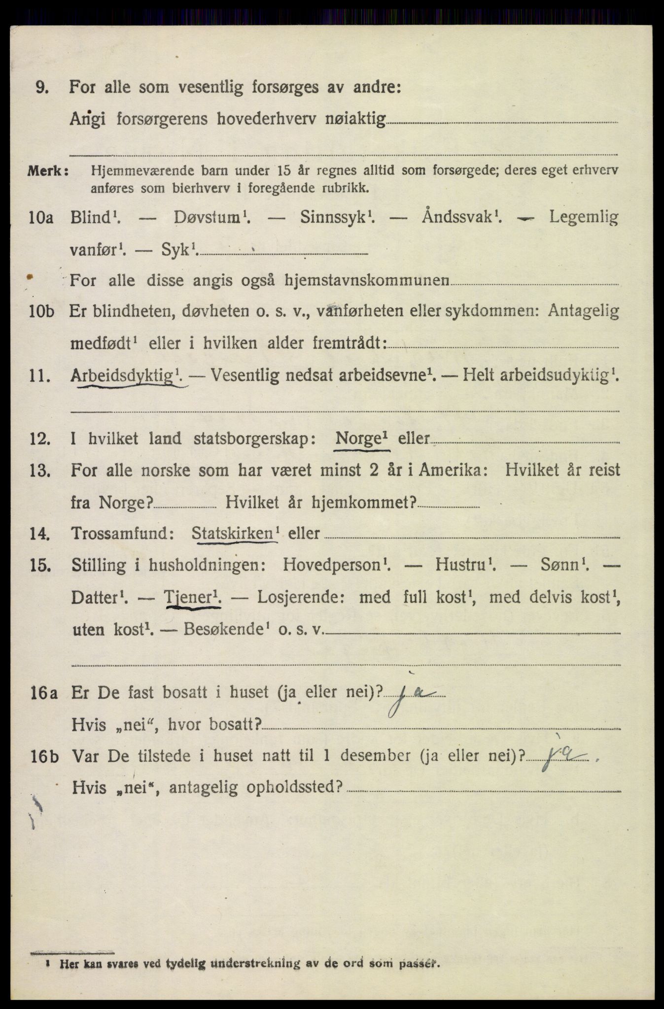 SAH, 1920 census for Tynset, 1920, p. 5475