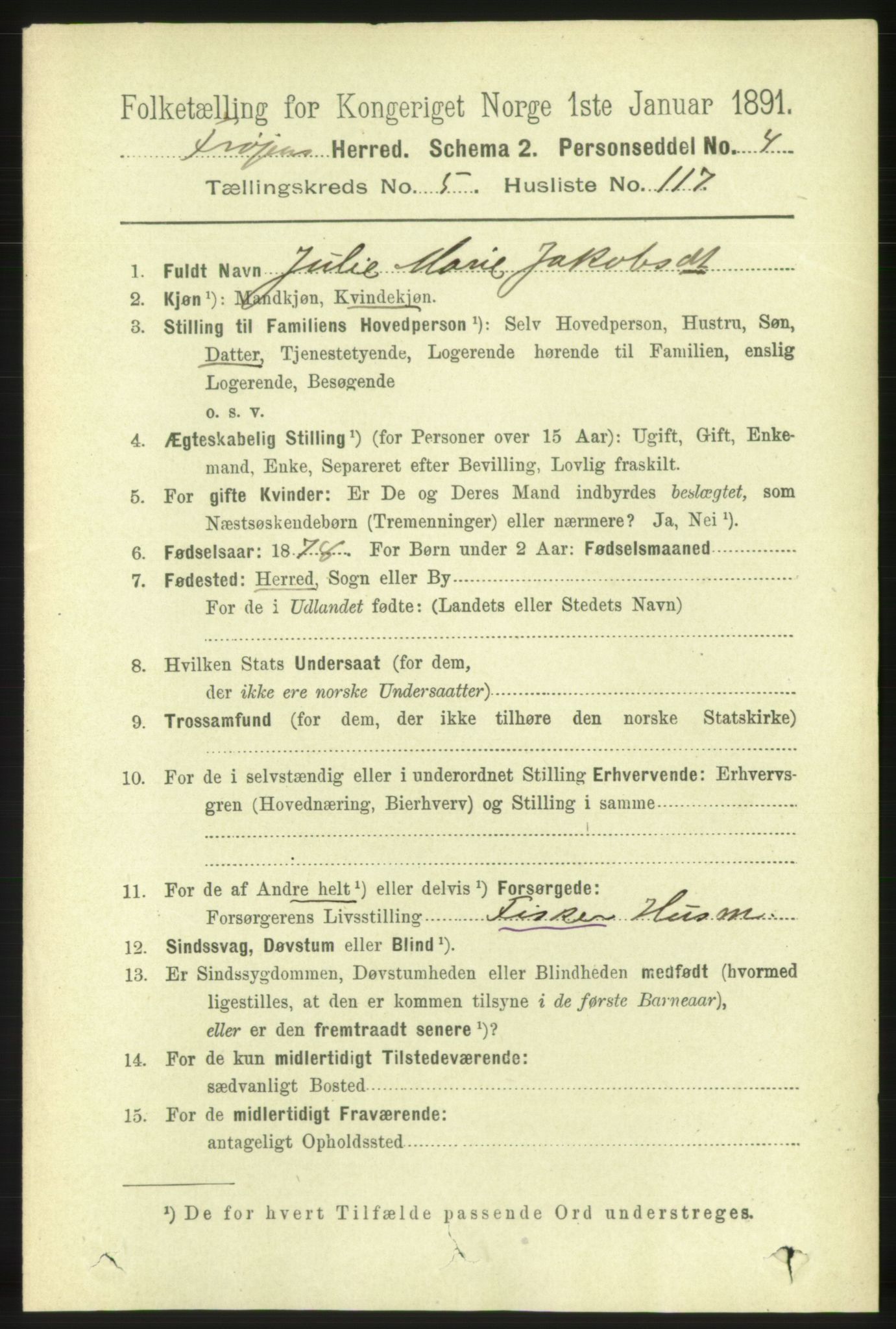 RA, 1891 census for 1619 Frøya, 1891, p. 4060