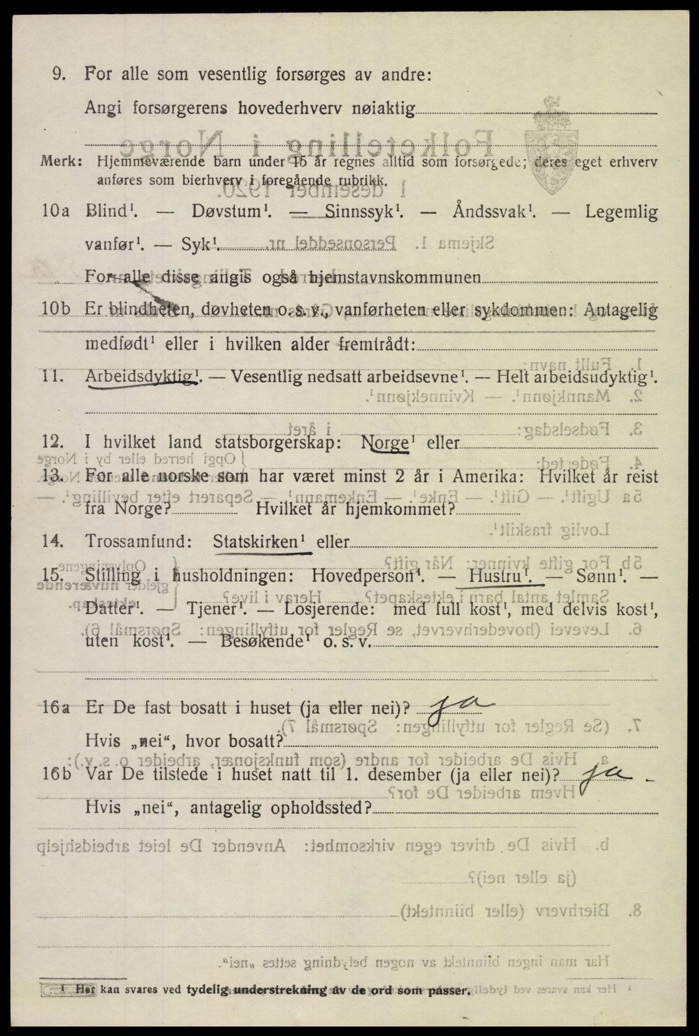 SAH, 1920 census for Nord-Aurdal, 1920, p. 4743