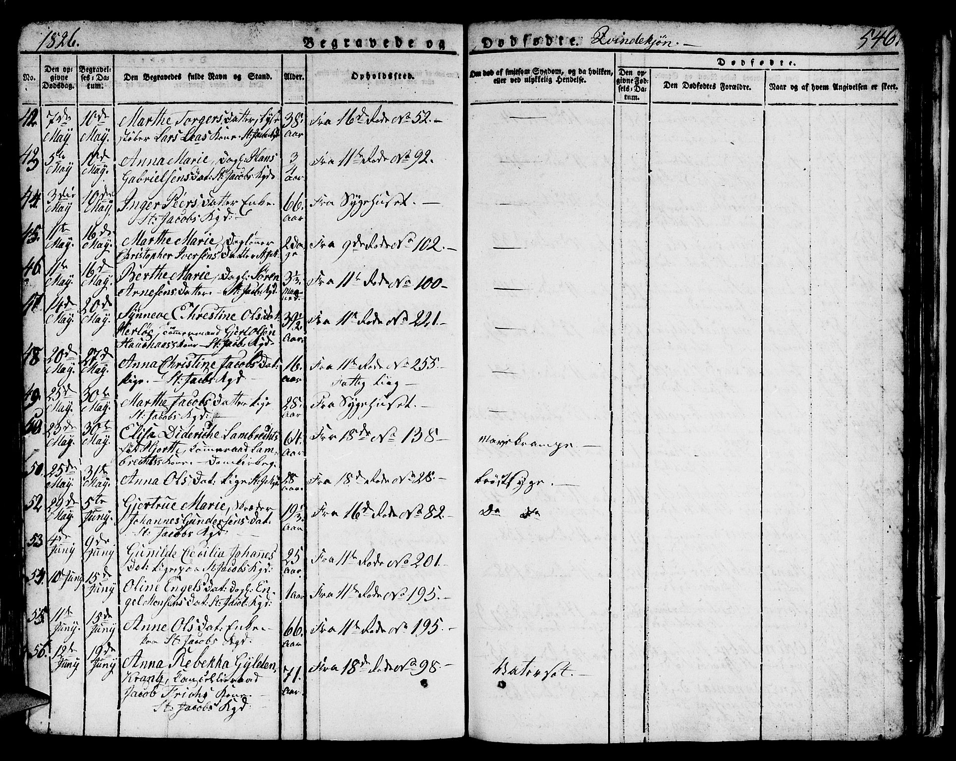 Domkirken sokneprestembete, AV/SAB-A-74801/H/Hab/L0002: Parish register (copy) no. A 2, 1821-1839, p. 546