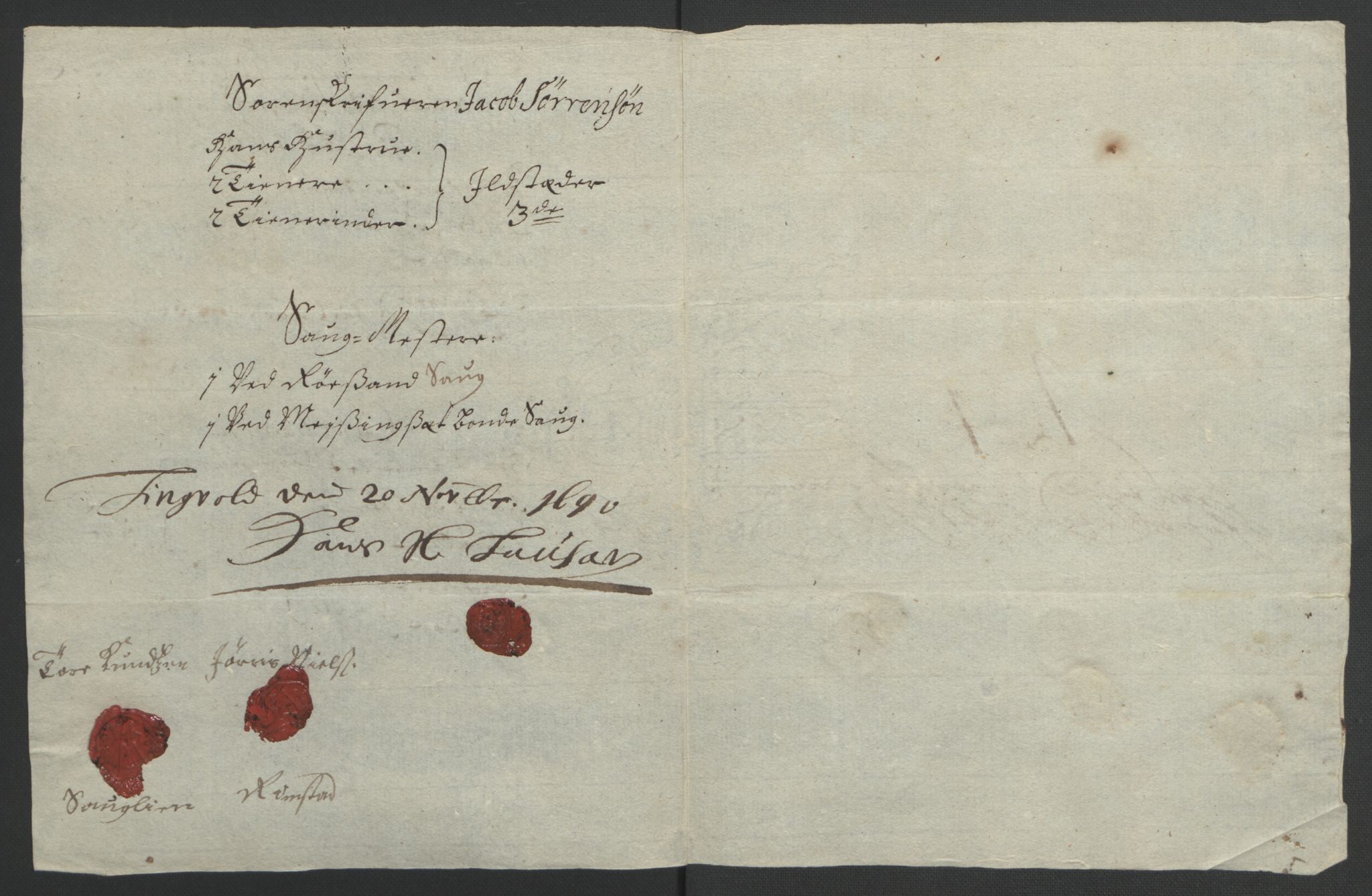 Rentekammeret inntil 1814, Reviderte regnskaper, Fogderegnskap, AV/RA-EA-4092/R56/L3734: Fogderegnskap Nordmøre, 1690-1691, p. 148