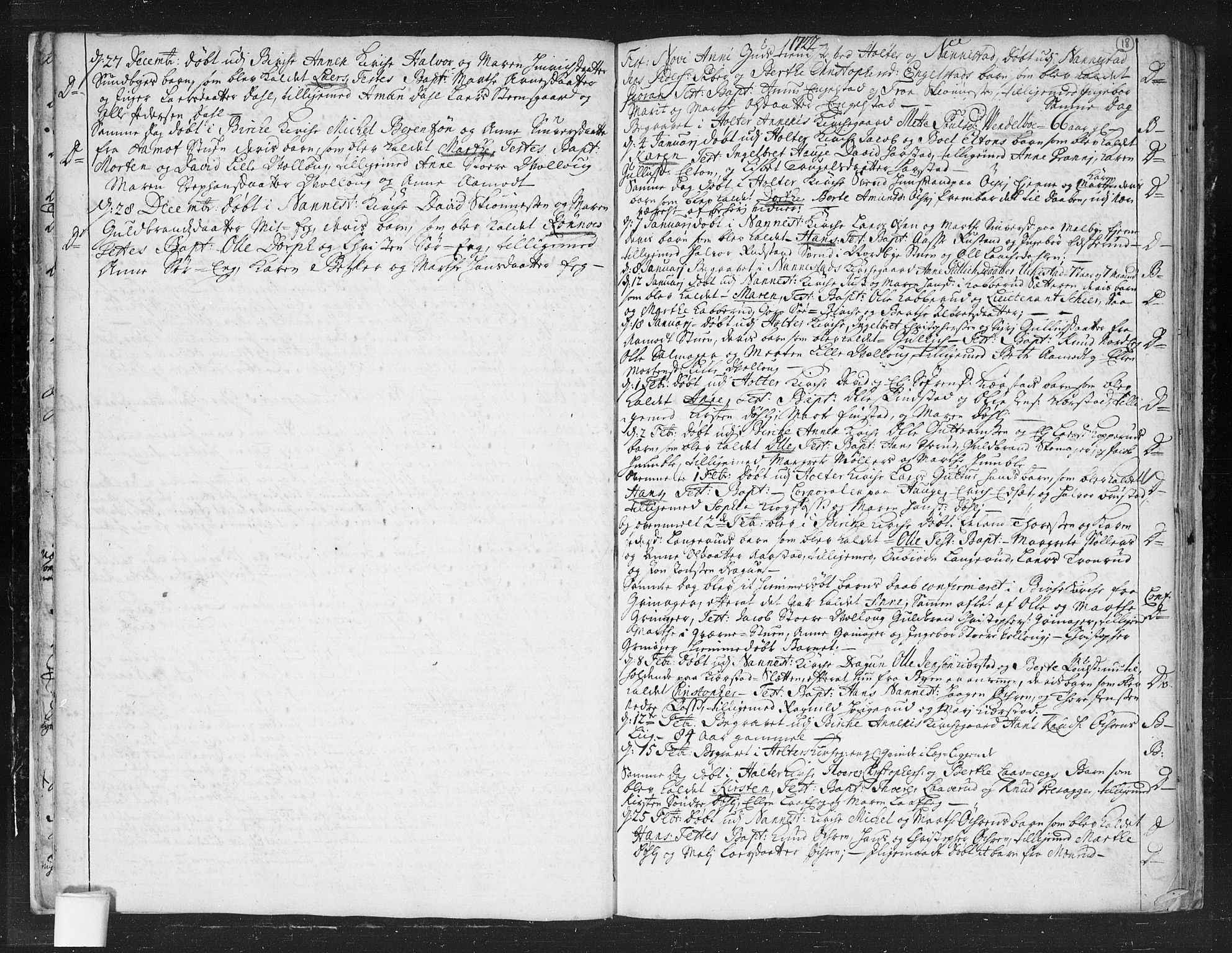 Nannestad prestekontor Kirkebøker, SAO/A-10414a/F/Fa/L0003: Parish register (official) no. I 3, 1716-1729, p. 18