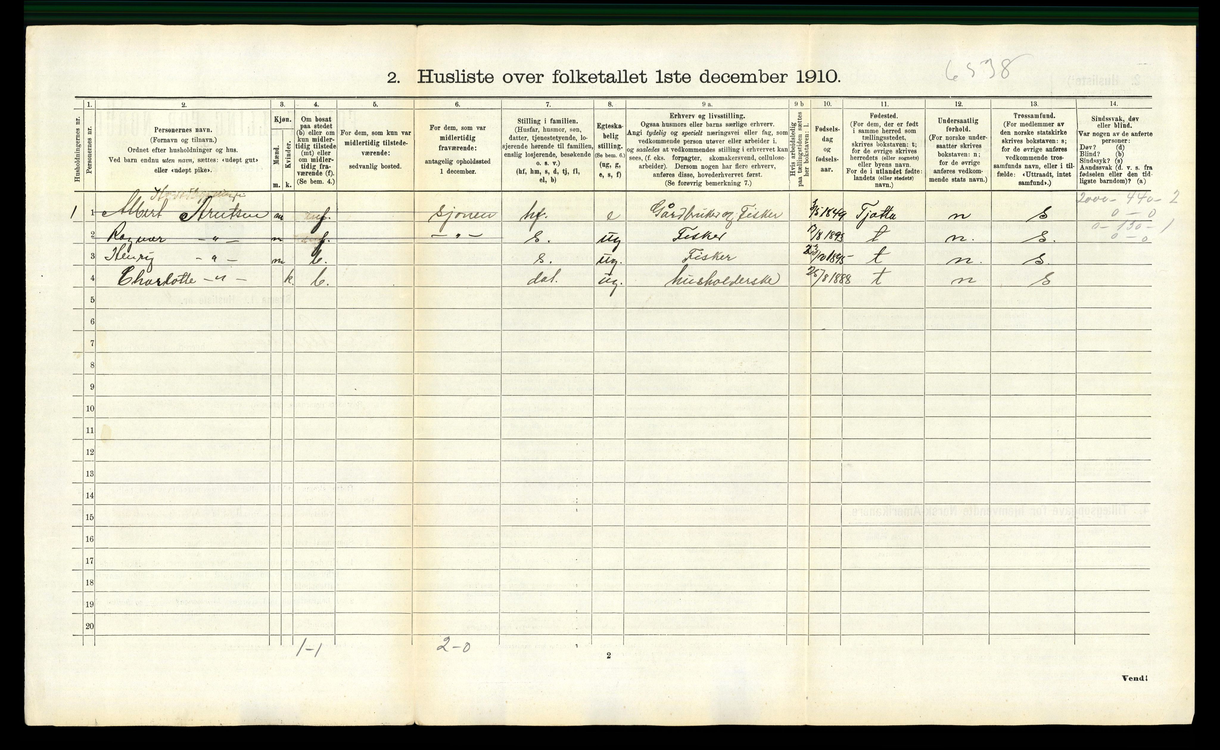 RA, 1910 census for Alstahaug, 1910, p. 279