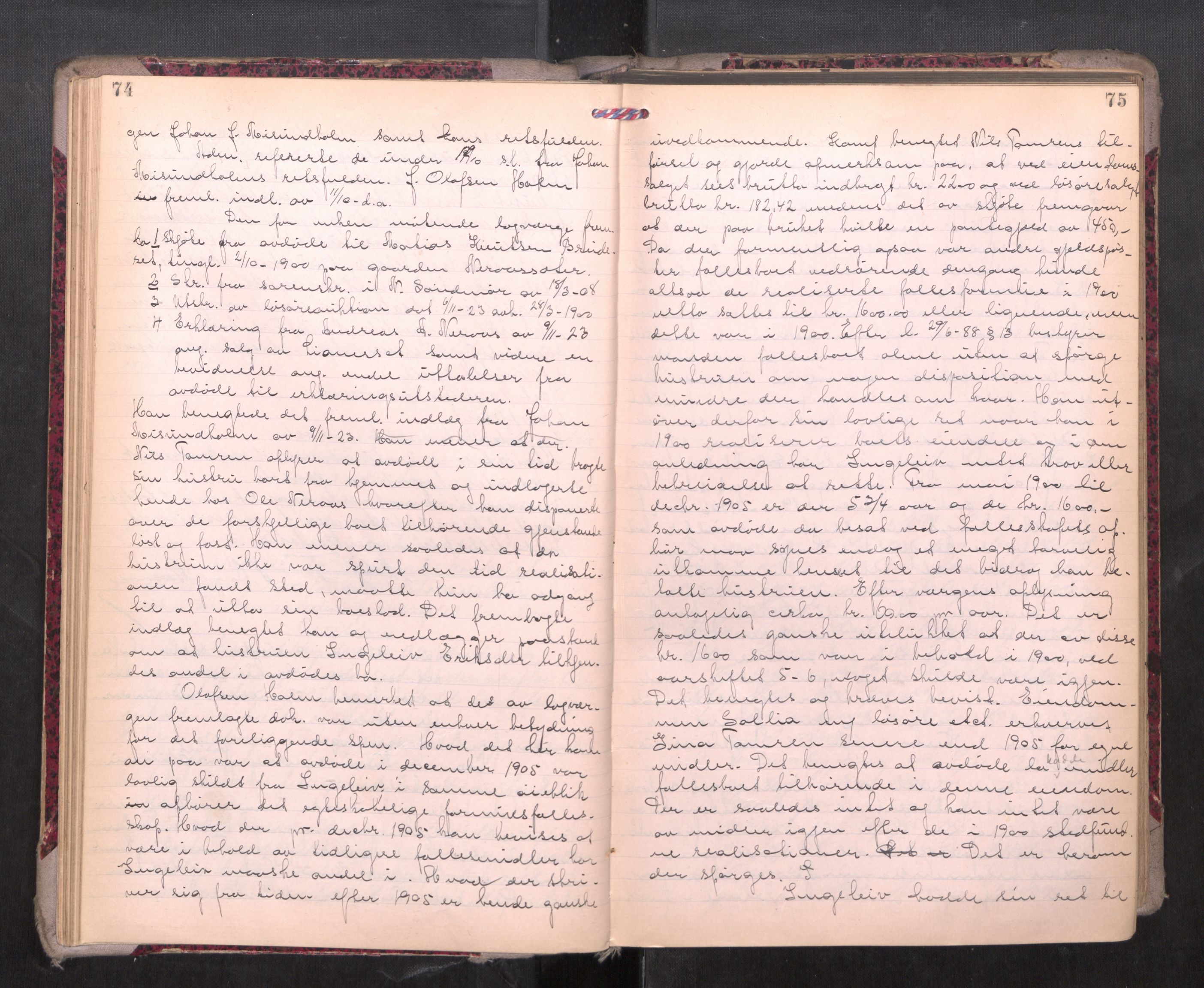 Romsdal sorenskriveri, AV/SAT-A-4149/1/3/3B/L0010: Skiftebehandlingsprotokoll, 1923-1925, p. 74-75