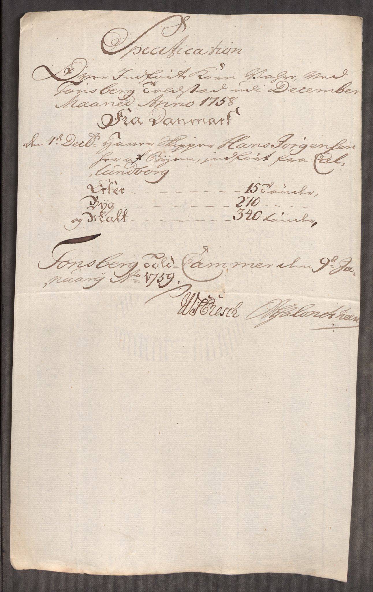 Rentekammeret inntil 1814, Realistisk ordnet avdeling, AV/RA-EA-4070/Oe/L0006: [Ø1]: Priskuranter, 1758-1760, p. 184