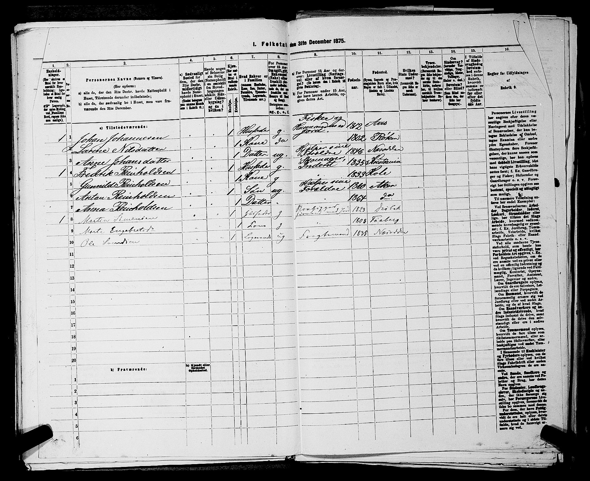 RA, 1875 census for 0216P Nesodden, 1875, p. 106