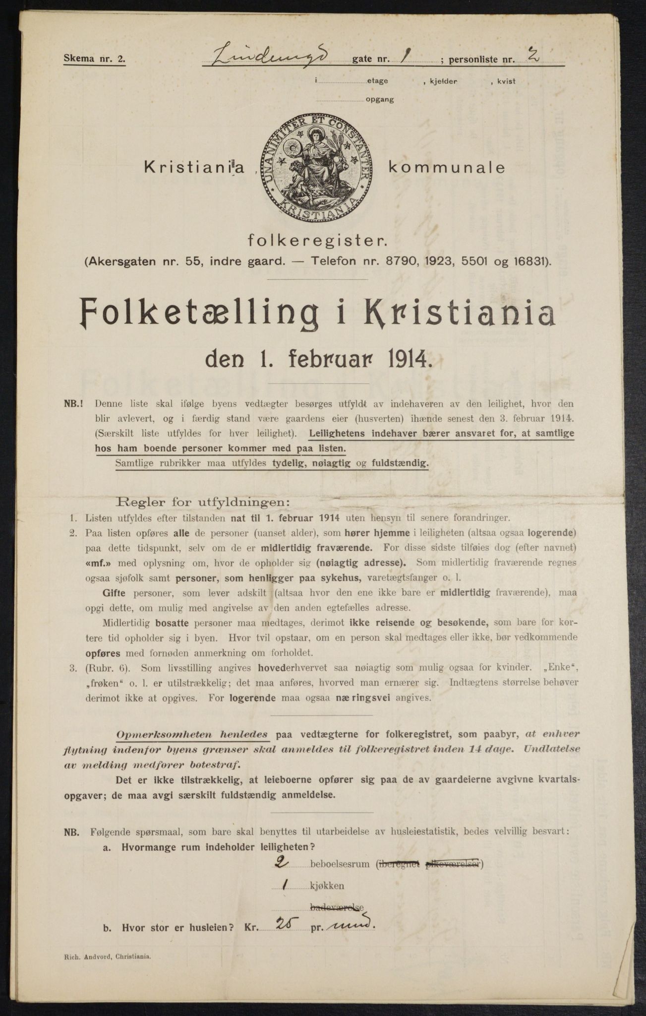 OBA, Municipal Census 1914 for Kristiania, 1914, p. 57533