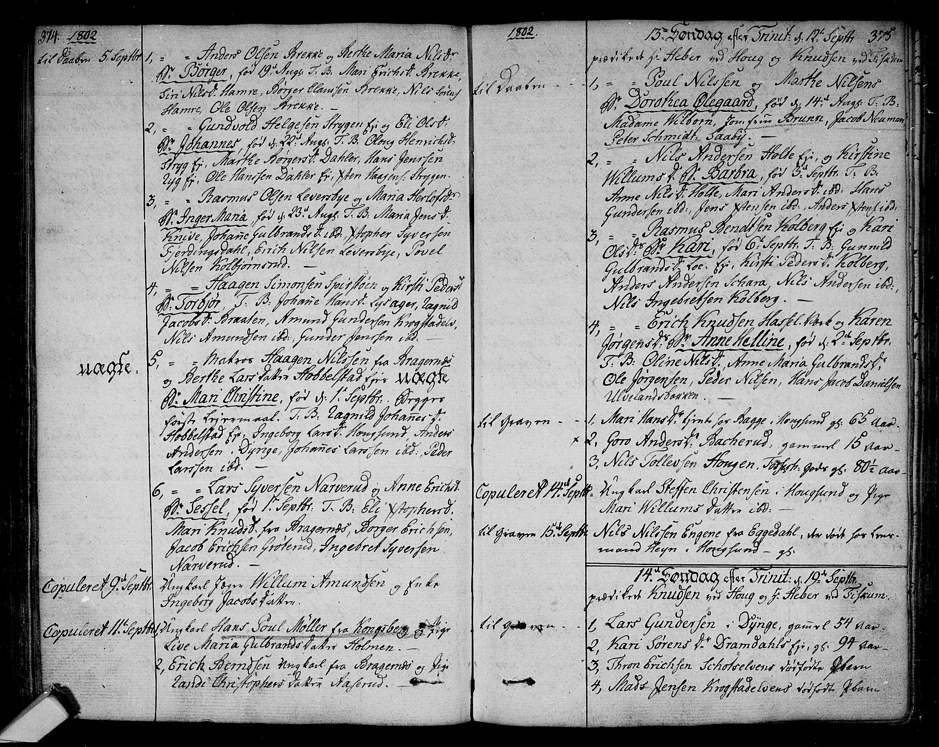 Eiker kirkebøker, AV/SAKO-A-4/F/Fa/L0009: Parish register (official) no. I 9, 1789-1806, p. 374-375