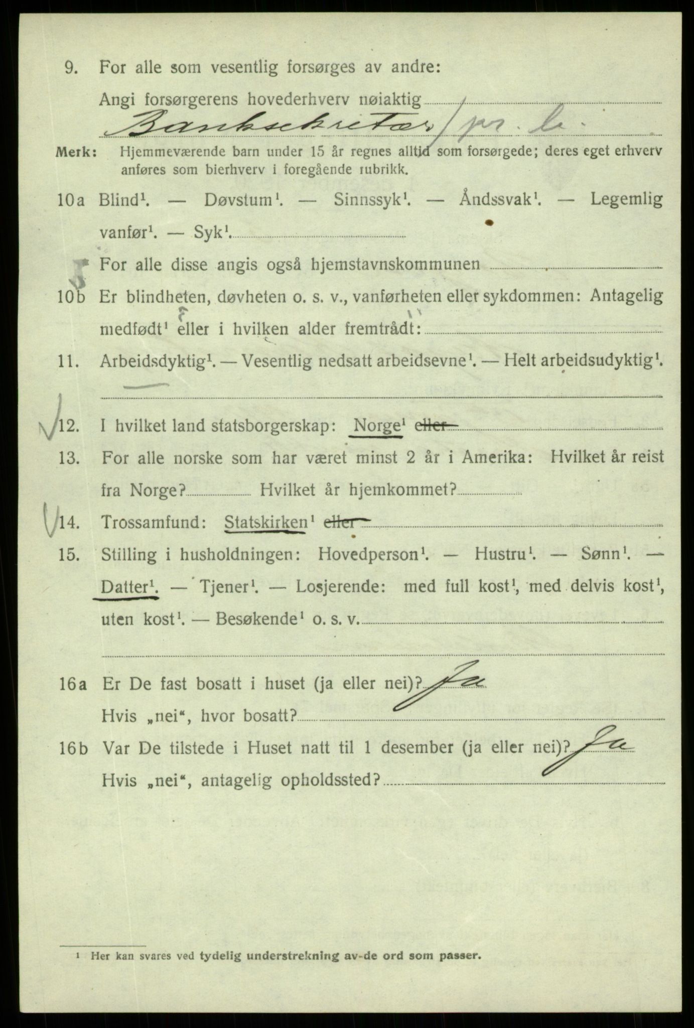 SAB, 1920 census for Bergen, 1920, p. 64529