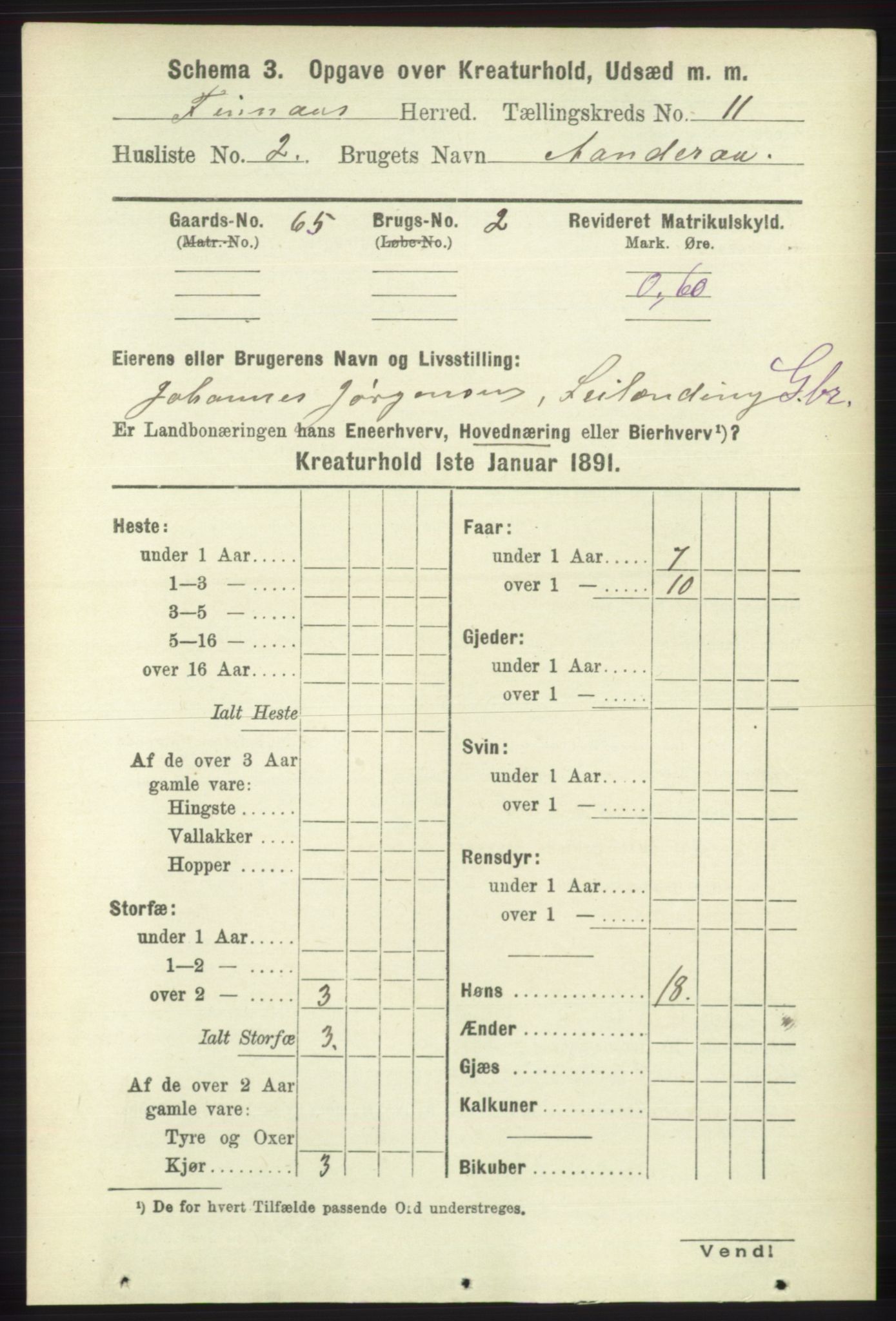 RA, 1891 census for 1218 Finnås, 1891, p. 7373