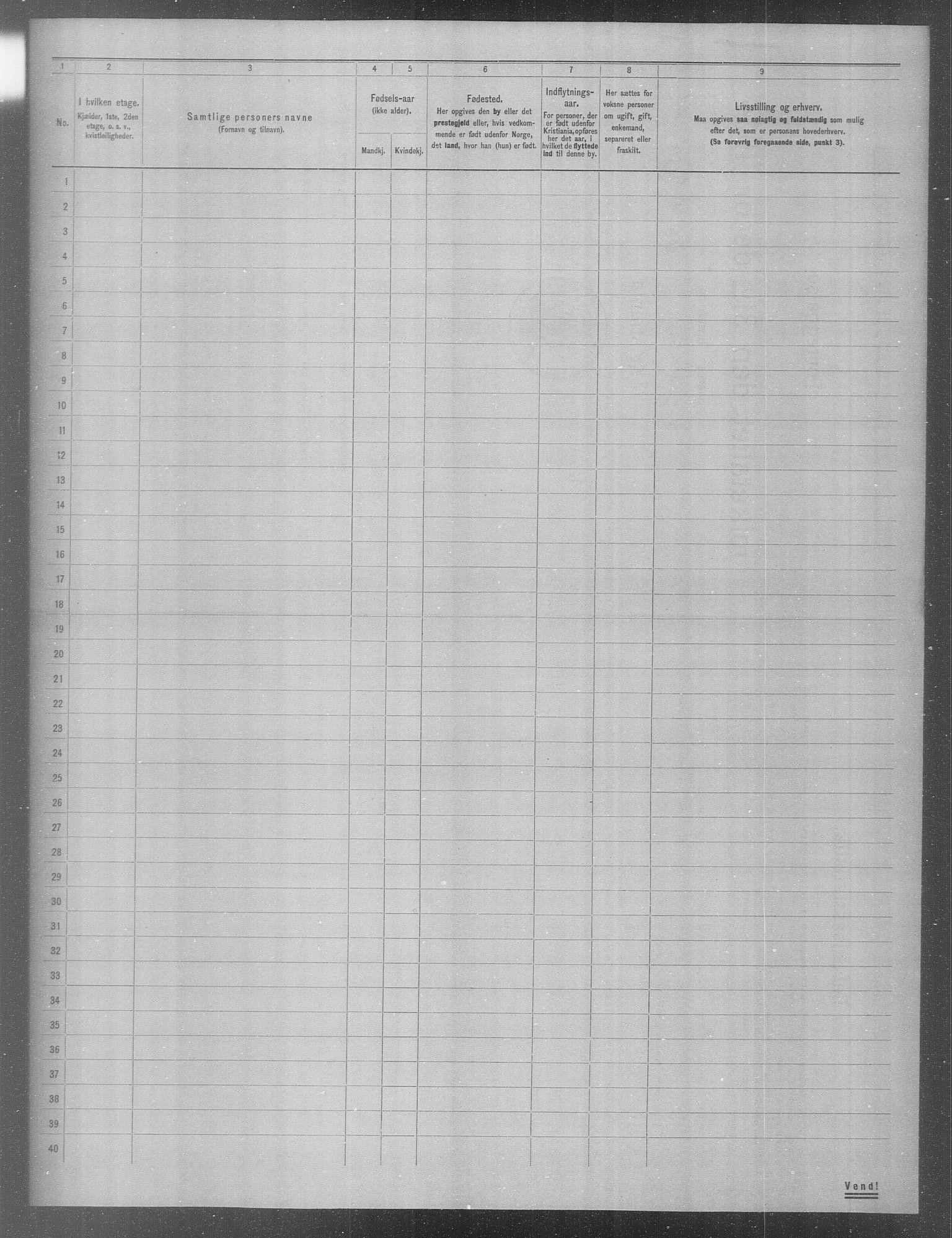 OBA, Municipal Census 1904 for Kristiania, 1904, p. 463