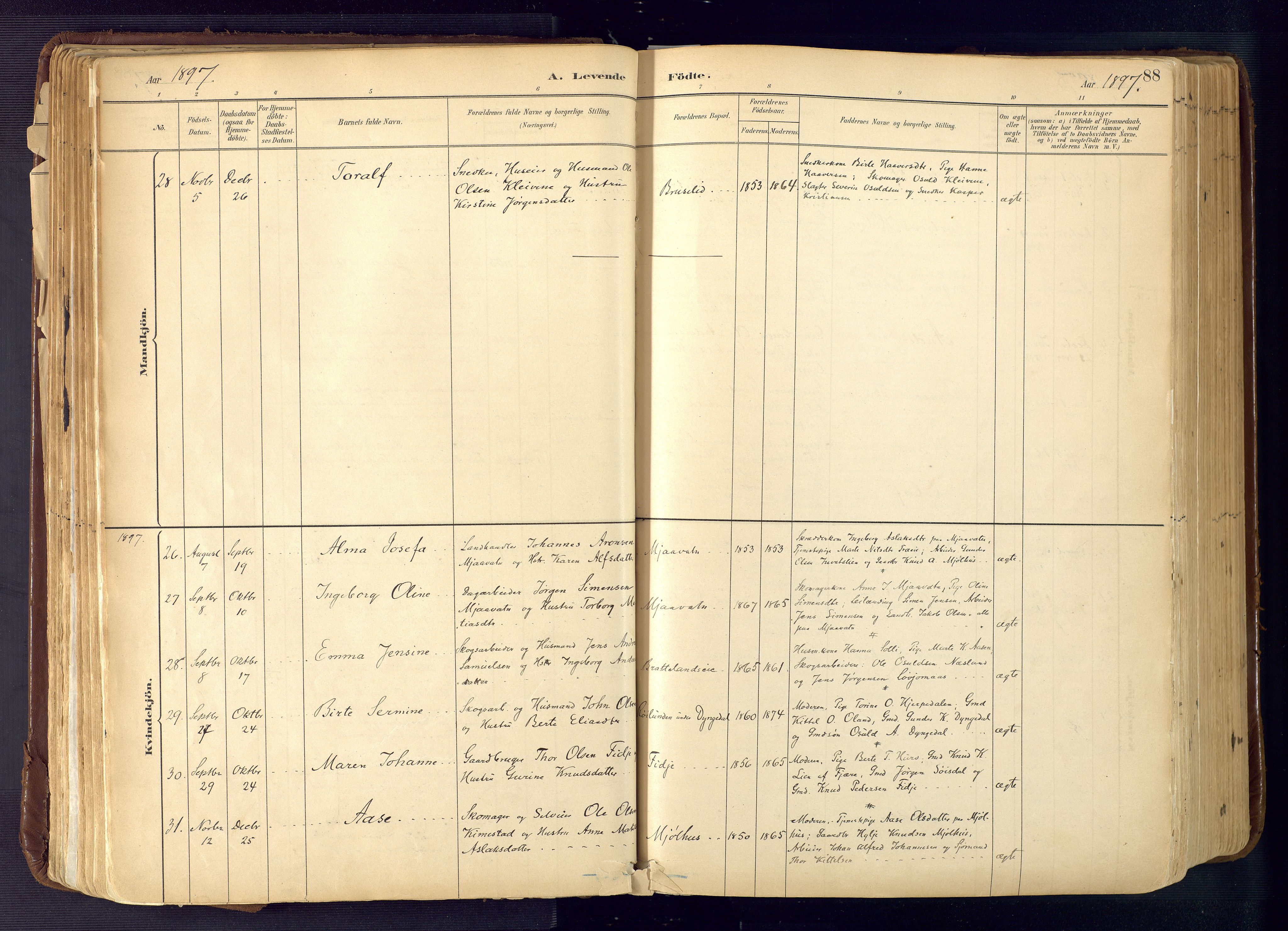 Froland sokneprestkontor, SAK/1111-0013/F/Fa/L0005: Parish register (official) no. A 5, 1882-1921, p. 88