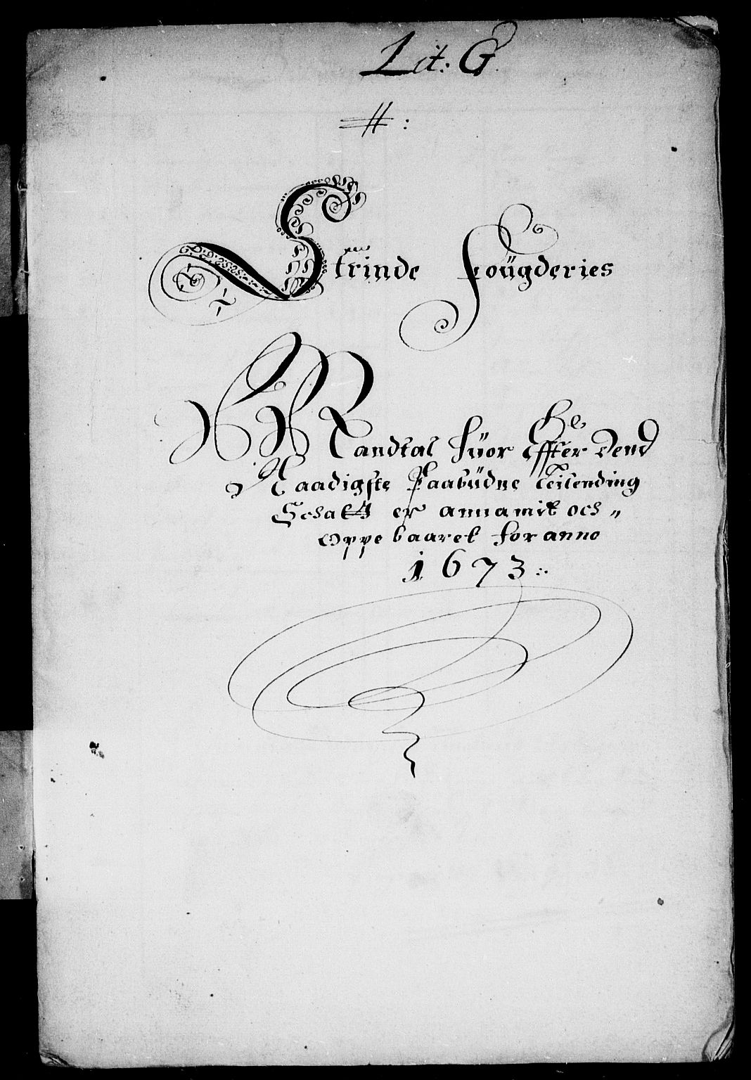 Rentekammeret inntil 1814, Reviderte regnskaper, Stiftamtstueregnskaper, Trondheim stiftamt og Nordland amt, RA/EA-6044/R/Rd/L0037: Trondheim stiftamt, 1673