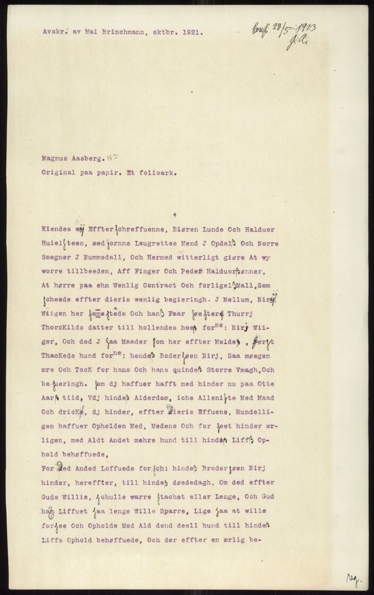 Samlinger til kildeutgivelse, Diplomavskriftsamlingen, AV/RA-EA-4053/H/Ha, p. 1319