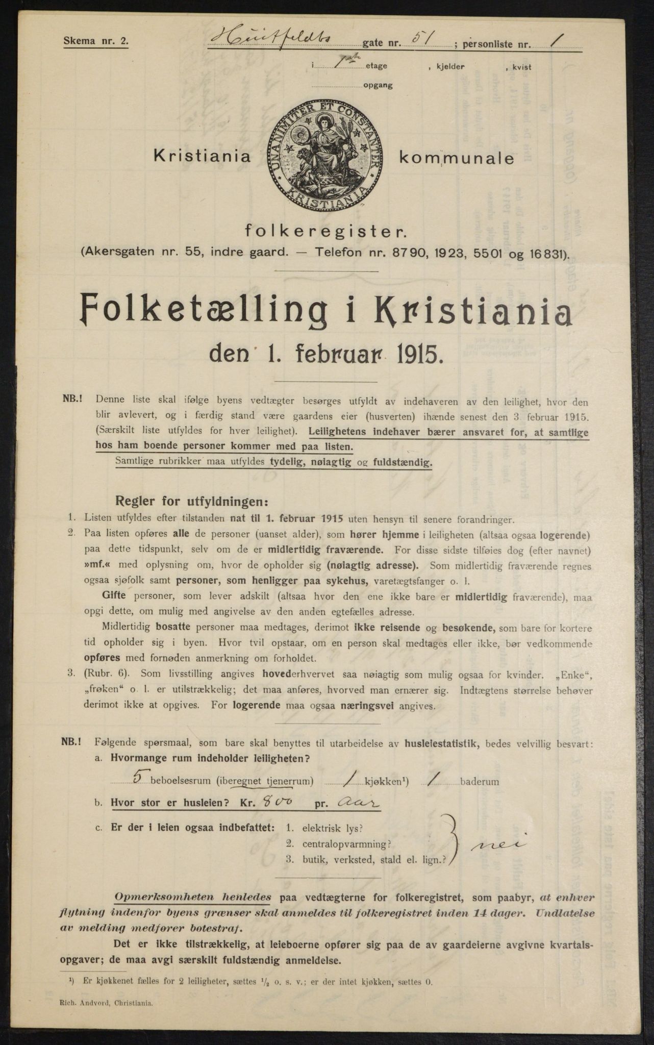 OBA, Municipal Census 1915 for Kristiania, 1915, p. 41728