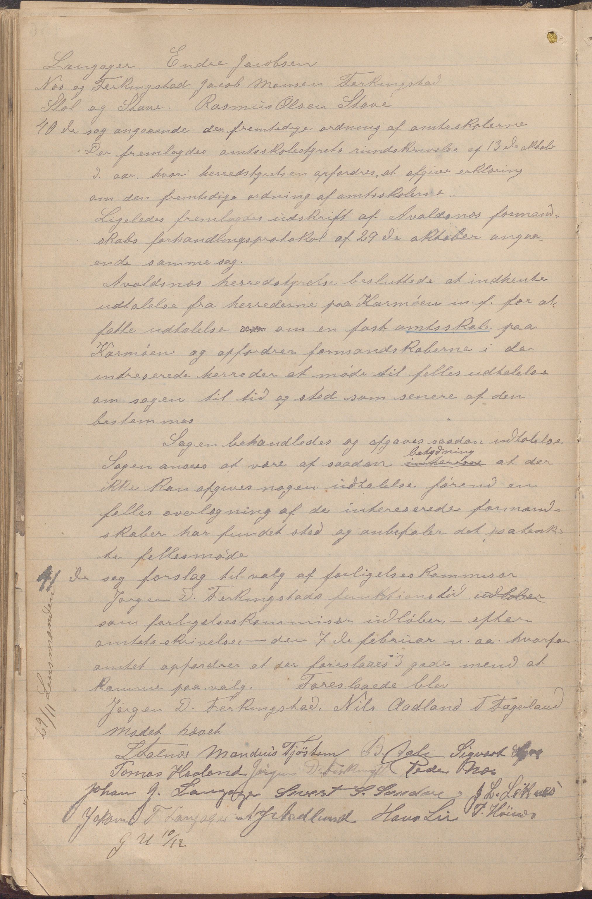 Skudenes kommune - Formannskapet, IKAR/A-294/Aa/L0002: Møtebok, 1888-1908, p. 155b