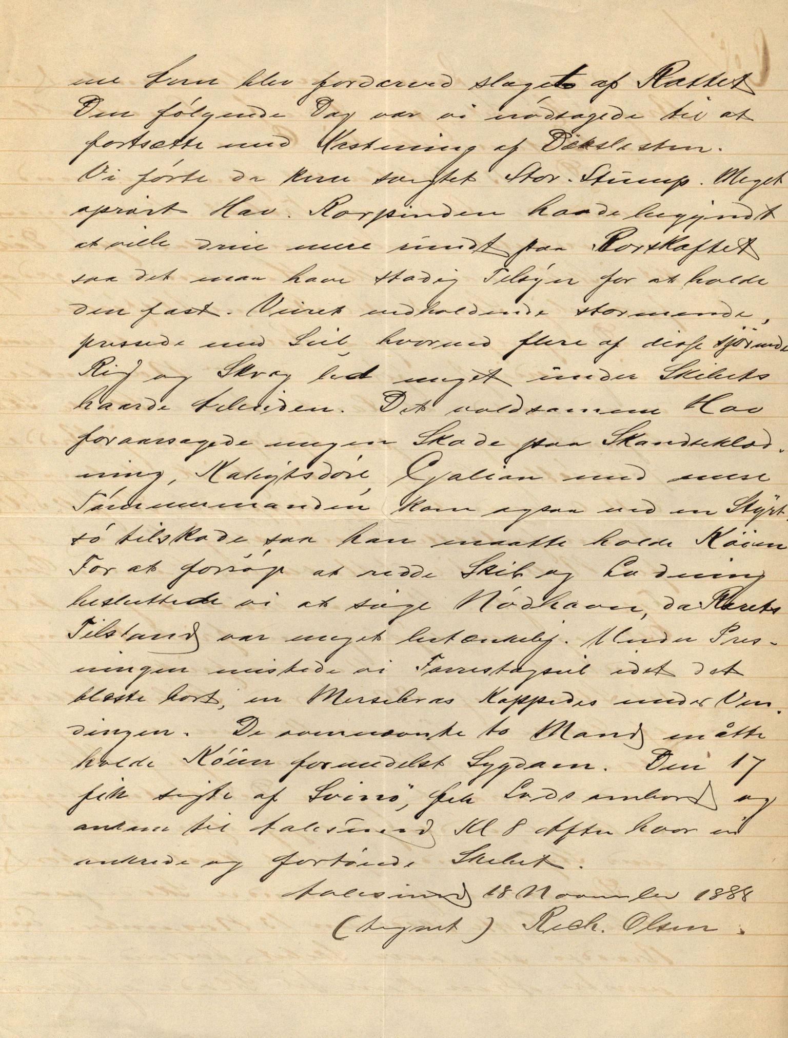 Pa 63 - Østlandske skibsassuranceforening, VEMU/A-1079/G/Ga/L0021/0005: Havaridokumenter / Haabet, Louise, Kvik, Libra, Kongsek, Ispilen, 1888, p. 3