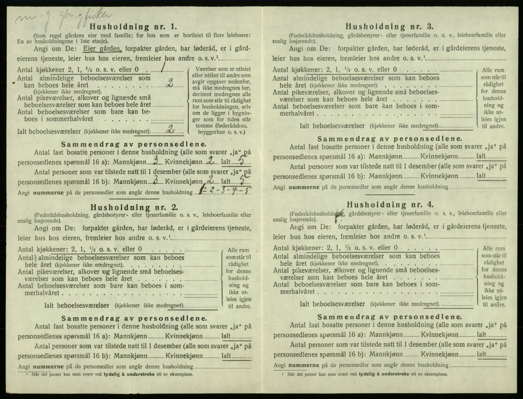 SAB, 1920 census for Moster, 1920, p. 117