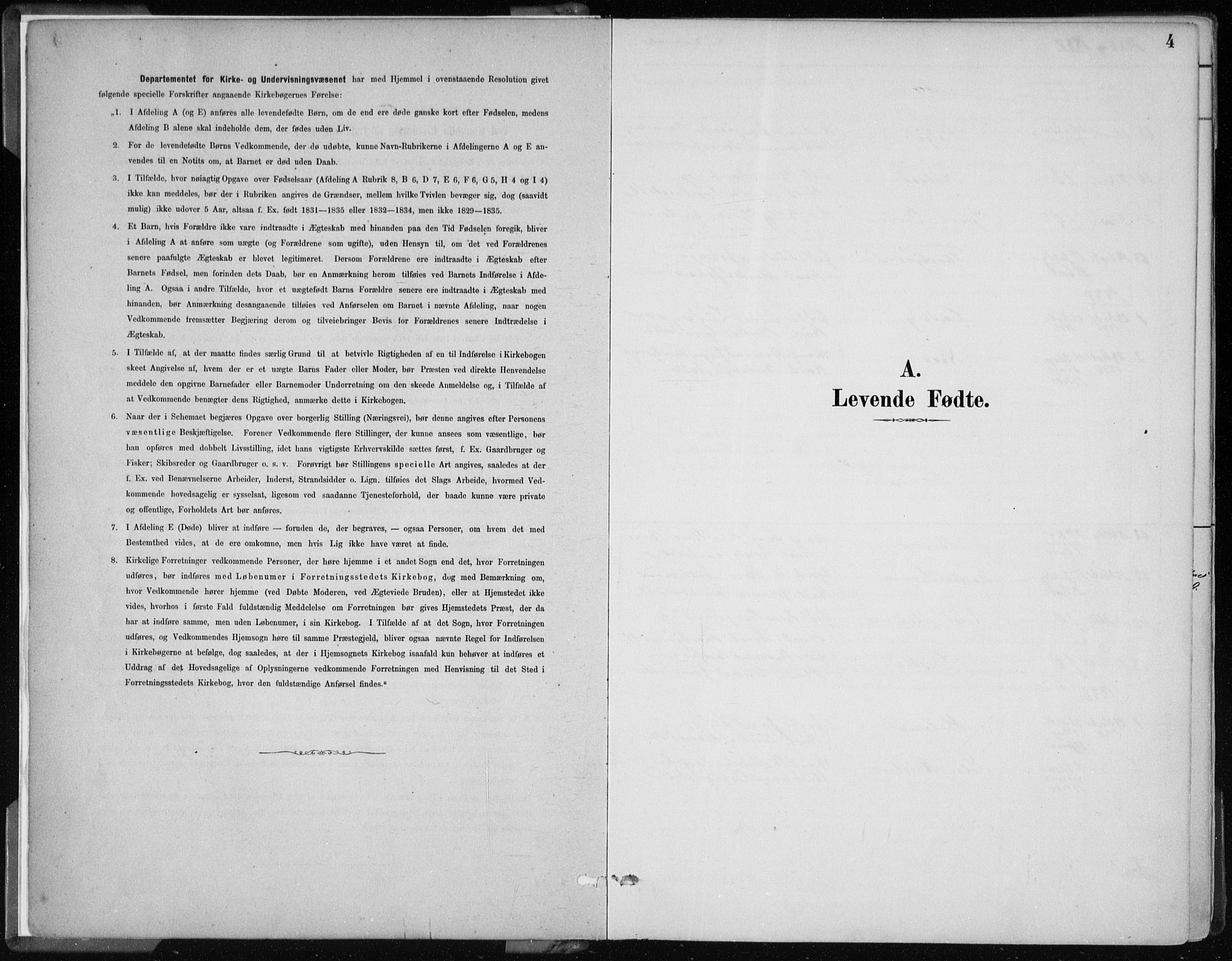 Strandebarm sokneprestembete, SAB/A-78401/H/Haa: Parish register (official) no. B  1, 1886-1908, p. 4