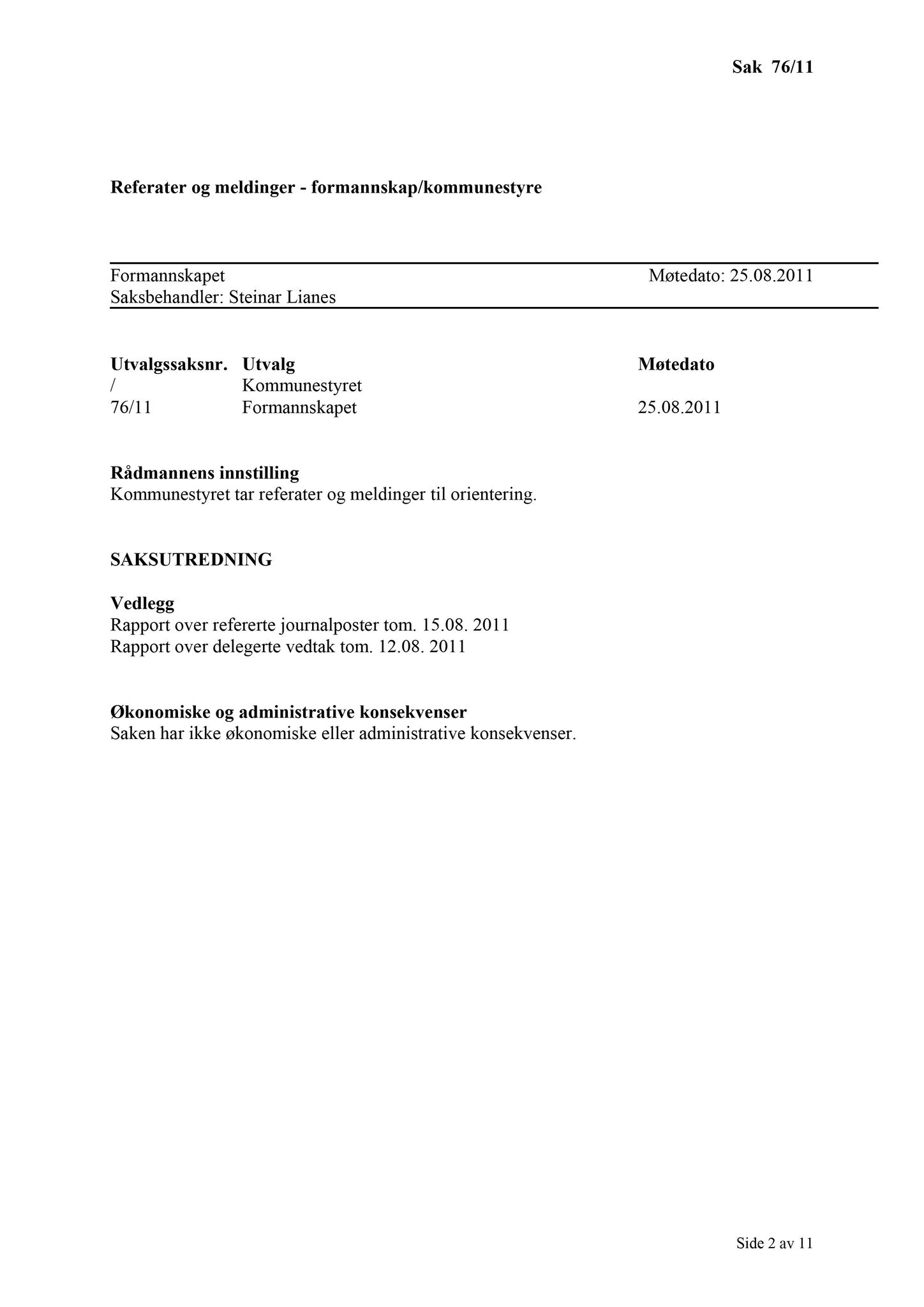 Klæbu Kommune, TRKO/KK/02-FS/L004: Formannsskapet - Møtedokumenter, 2011, p. 1769