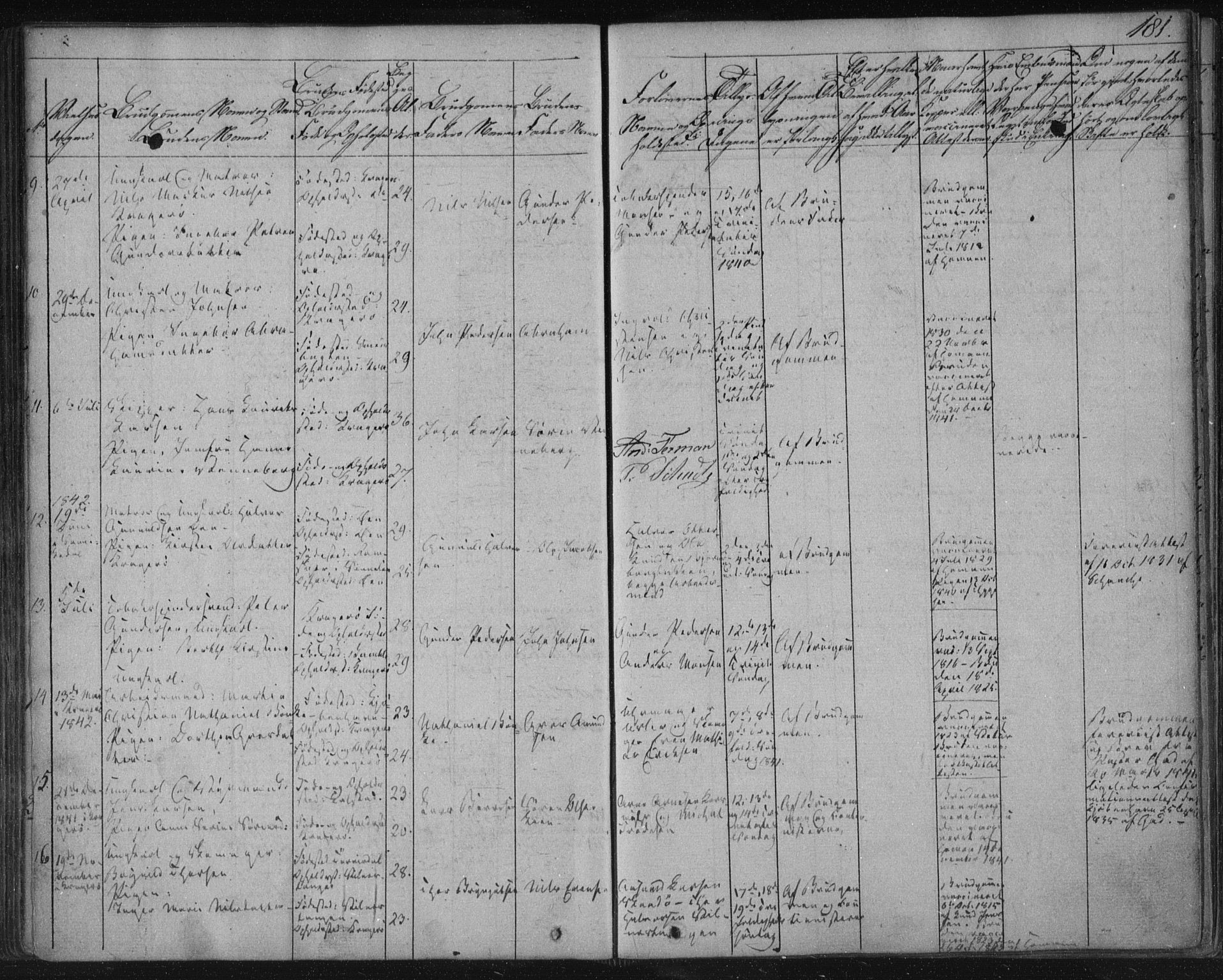 Kragerø kirkebøker, SAKO/A-278/F/Fa/L0005: Parish register (official) no. 5, 1832-1847, p. 181
