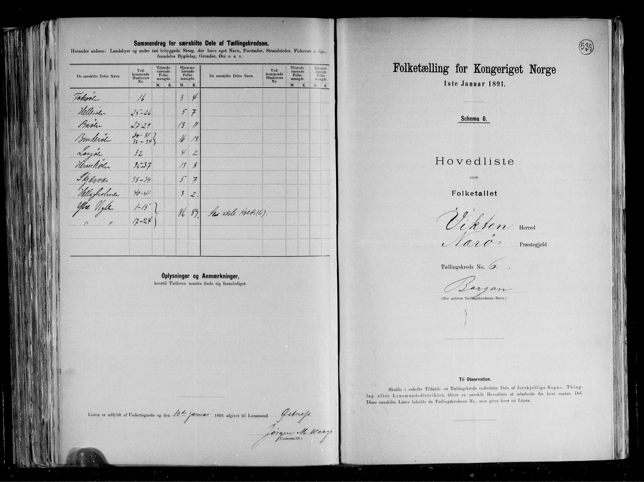 RA, 1891 census for 1750 Vikna, 1891, p. 18