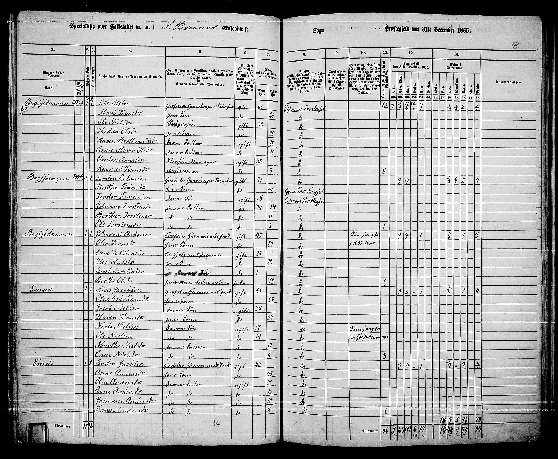 RA, 1865 census for Eidskog, 1865, p. 162