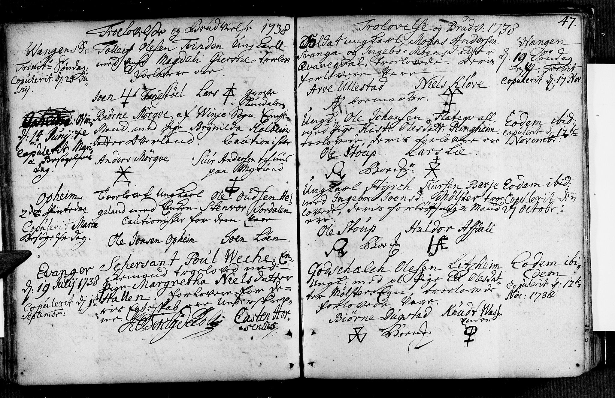 Voss sokneprestembete, SAB/A-79001/H/Haa: Parish register (official) no. A 7, 1731-1773, p. 47