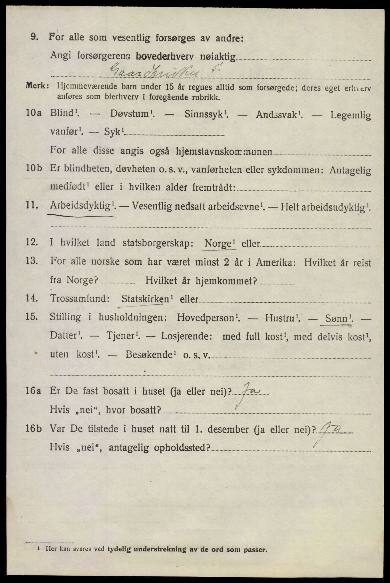 SAKO, 1920 census for Våle, 1920, p. 5833