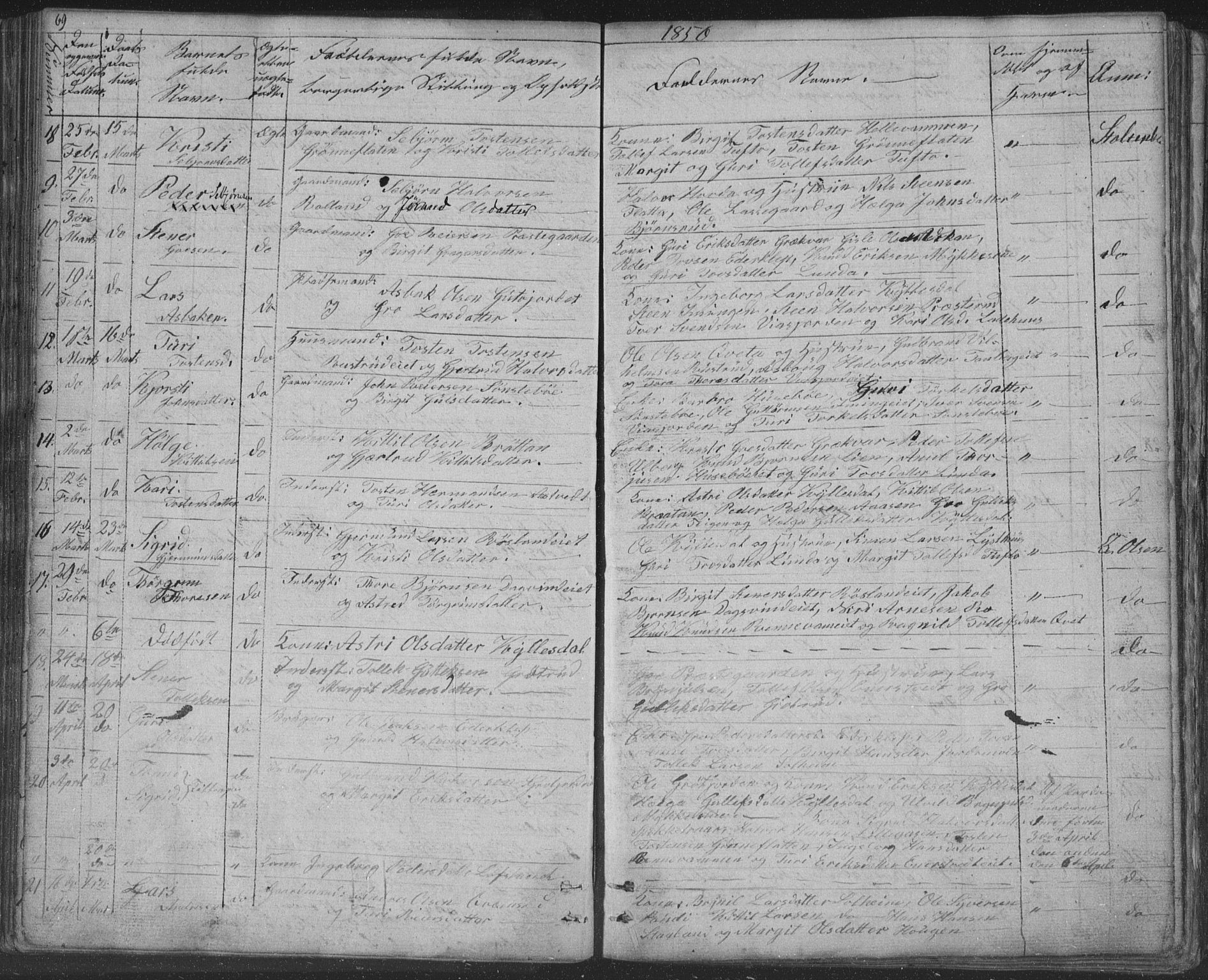 Nore kirkebøker, SAKO/A-238/F/Fc/L0002: Parish register (official) no. III 2, 1836-1861, p. 69