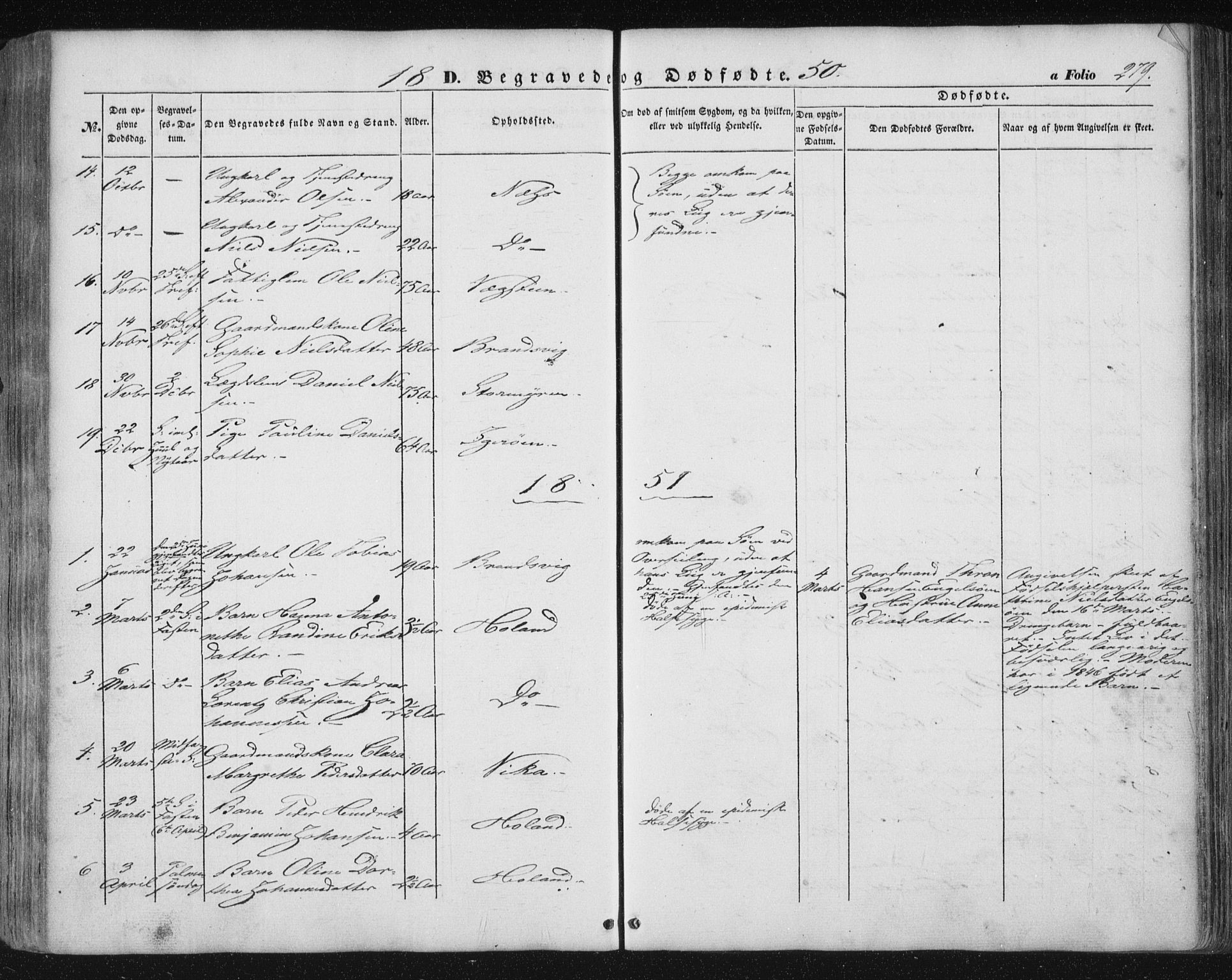 Ministerialprotokoller, klokkerbøker og fødselsregistre - Nordland, AV/SAT-A-1459/816/L0240: Parish register (official) no. 816A06, 1846-1870, p. 279