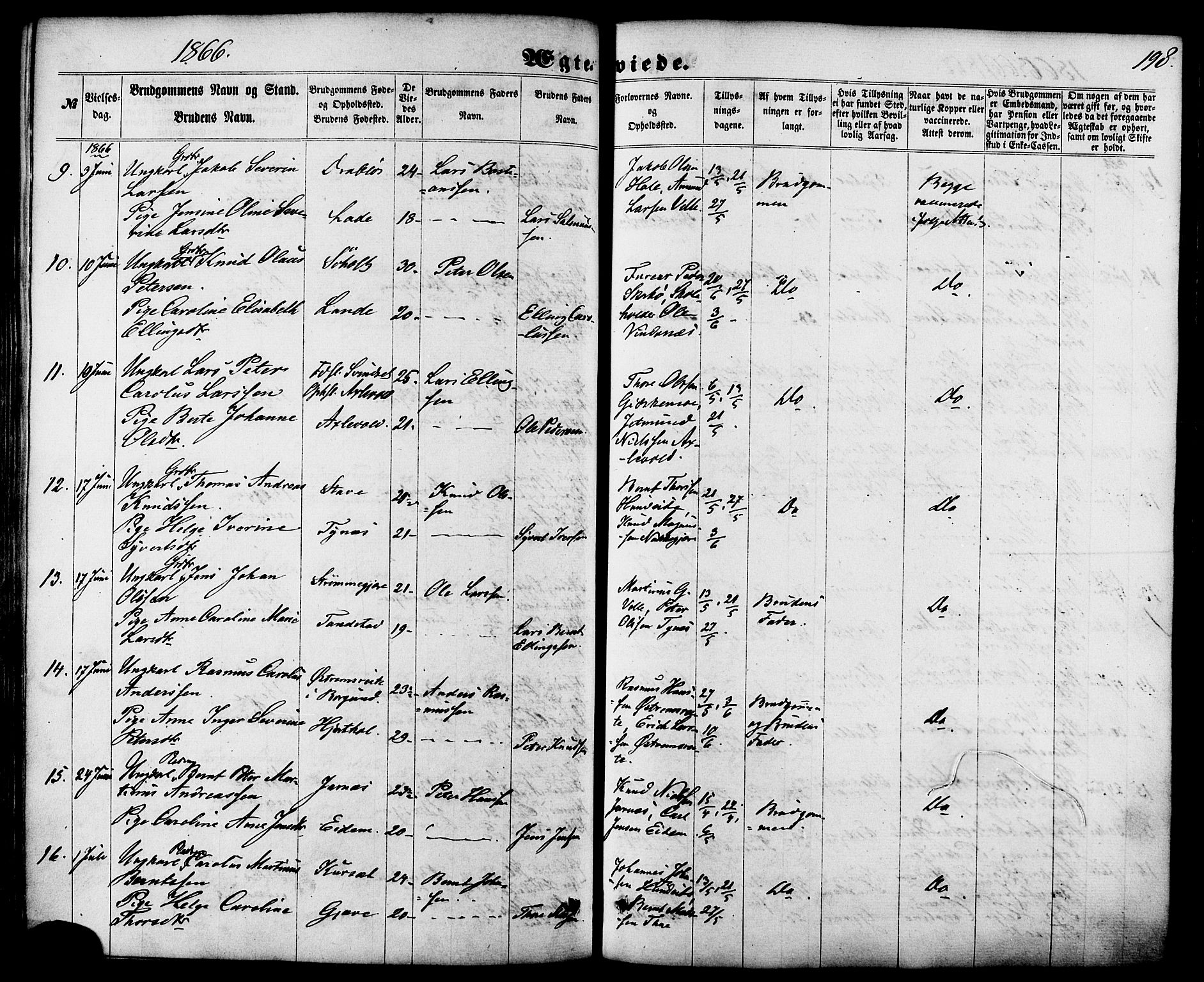 Ministerialprotokoller, klokkerbøker og fødselsregistre - Møre og Romsdal, SAT/A-1454/522/L0314: Parish register (official) no. 522A09, 1863-1877, p. 198