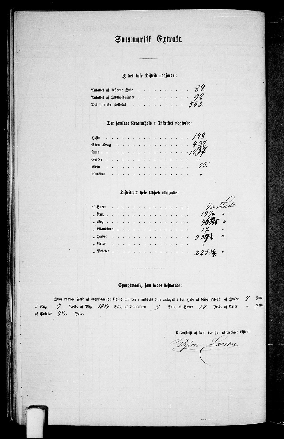 RA, 1865 census for Klepp, 1865, p. 77