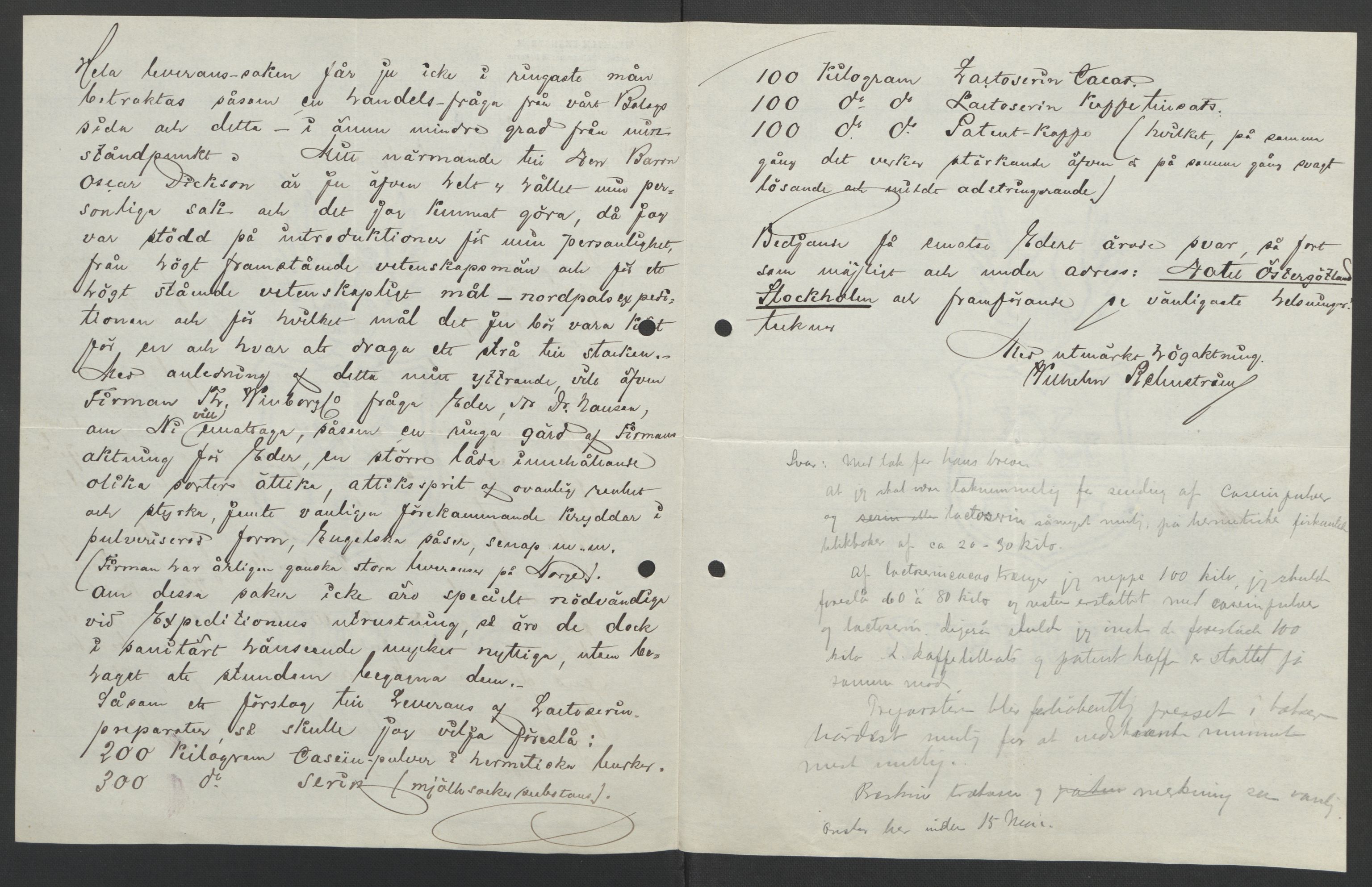 Arbeidskomitéen for Fridtjof Nansens polarekspedisjon, AV/RA-PA-0061/D/L0004: Innk. brev og telegrammer vedr. proviant og utrustning, 1892-1893, p. 772